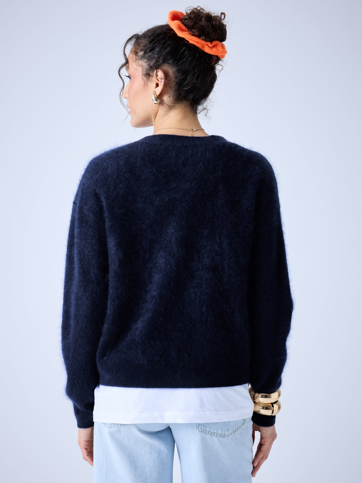 Ricia - Strickjacke aus gebürstetem Kaschmir - bubble gum