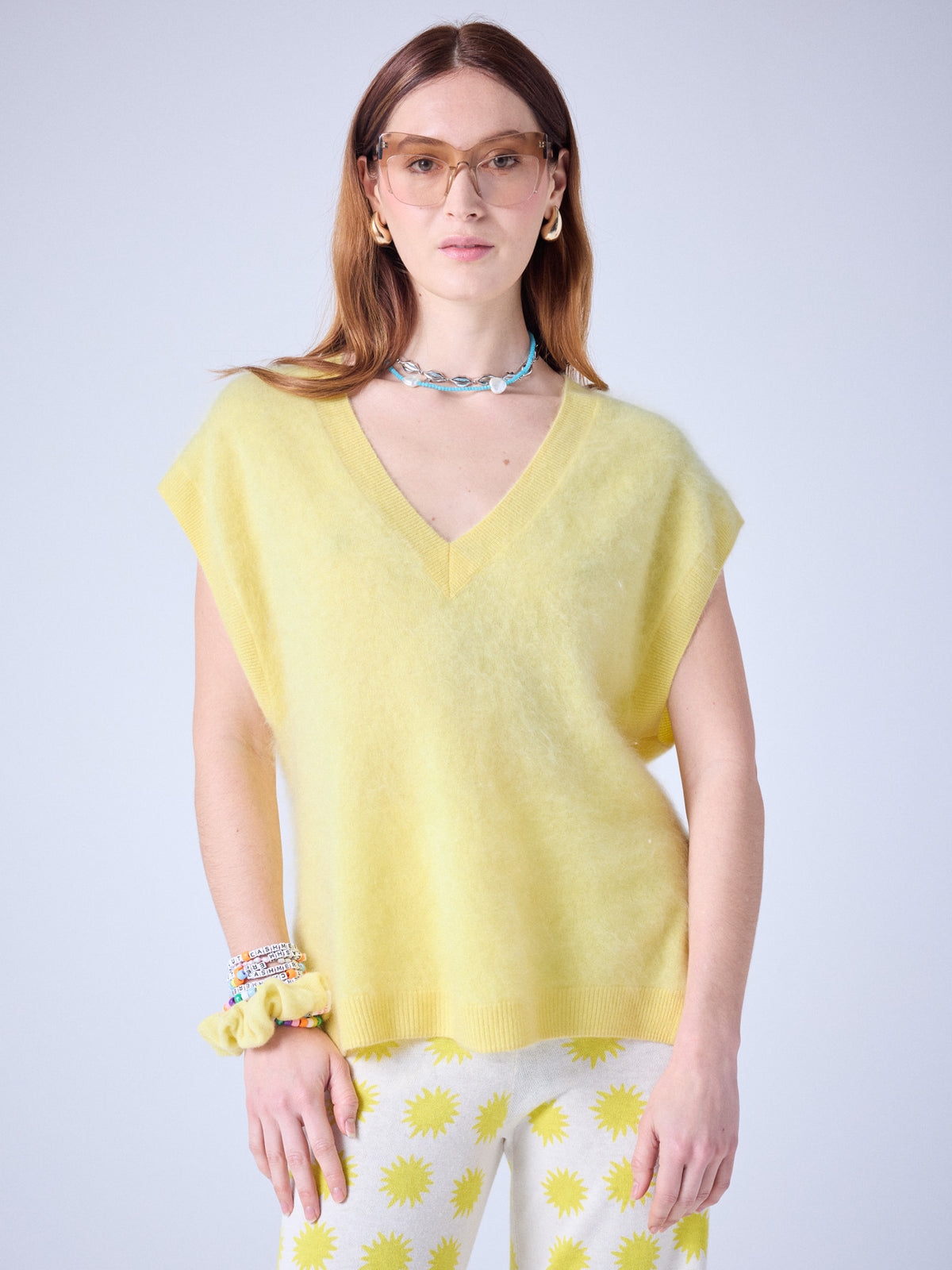 selena - pull en cachemire brossé - corn