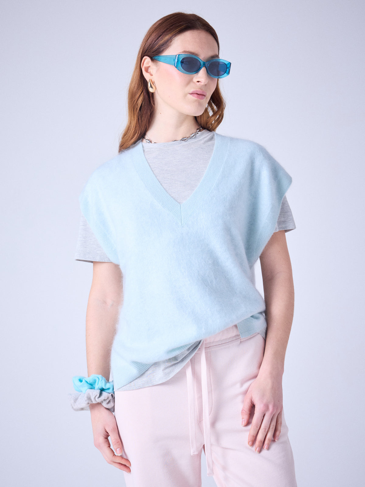 selena - pull en cachemire brossé - jade