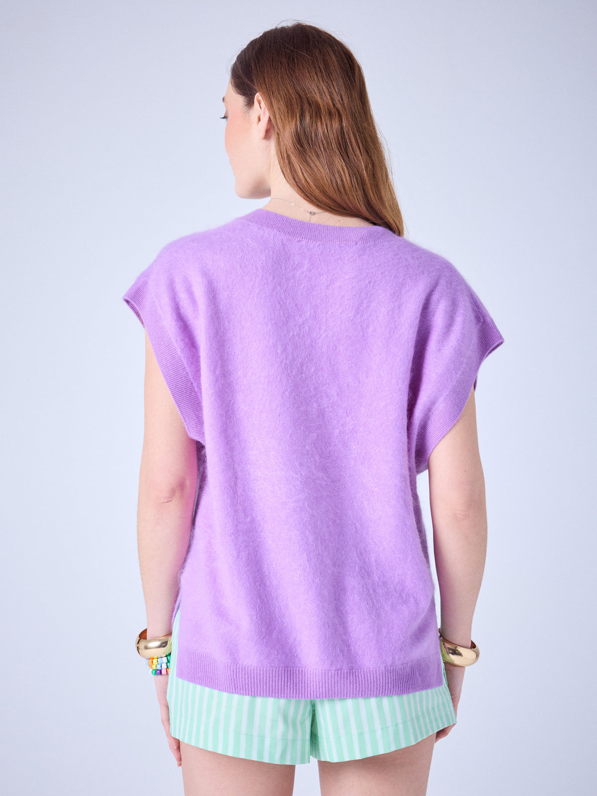 selena - pull en cachemire brossé - orchid