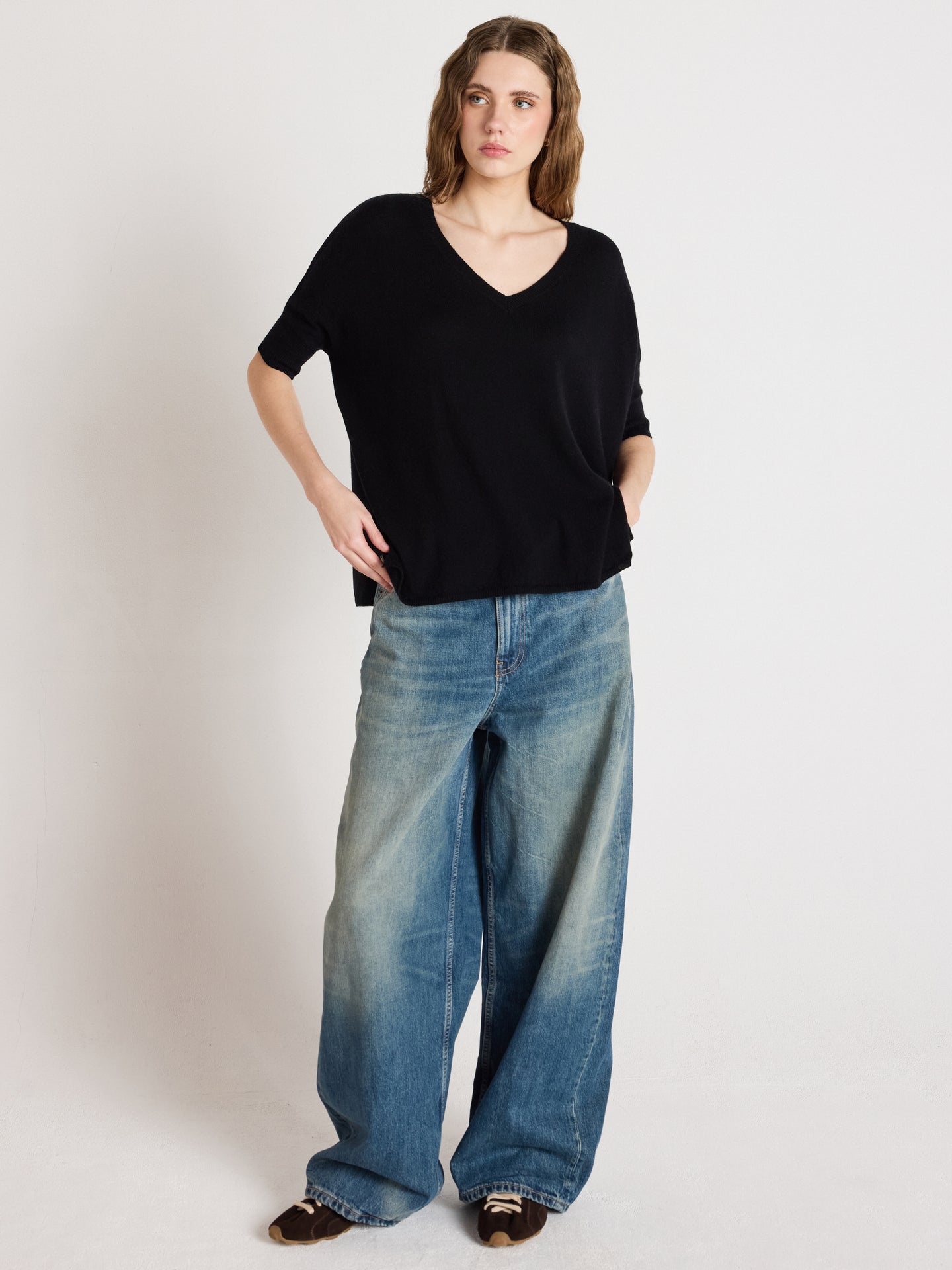 ponchotrui kate - kasjmier - black