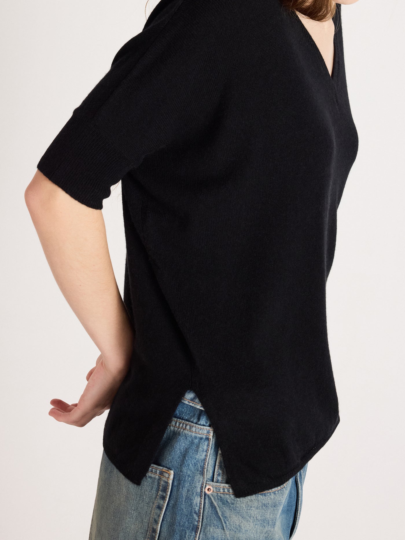 pull poncho kate - cachemire - black