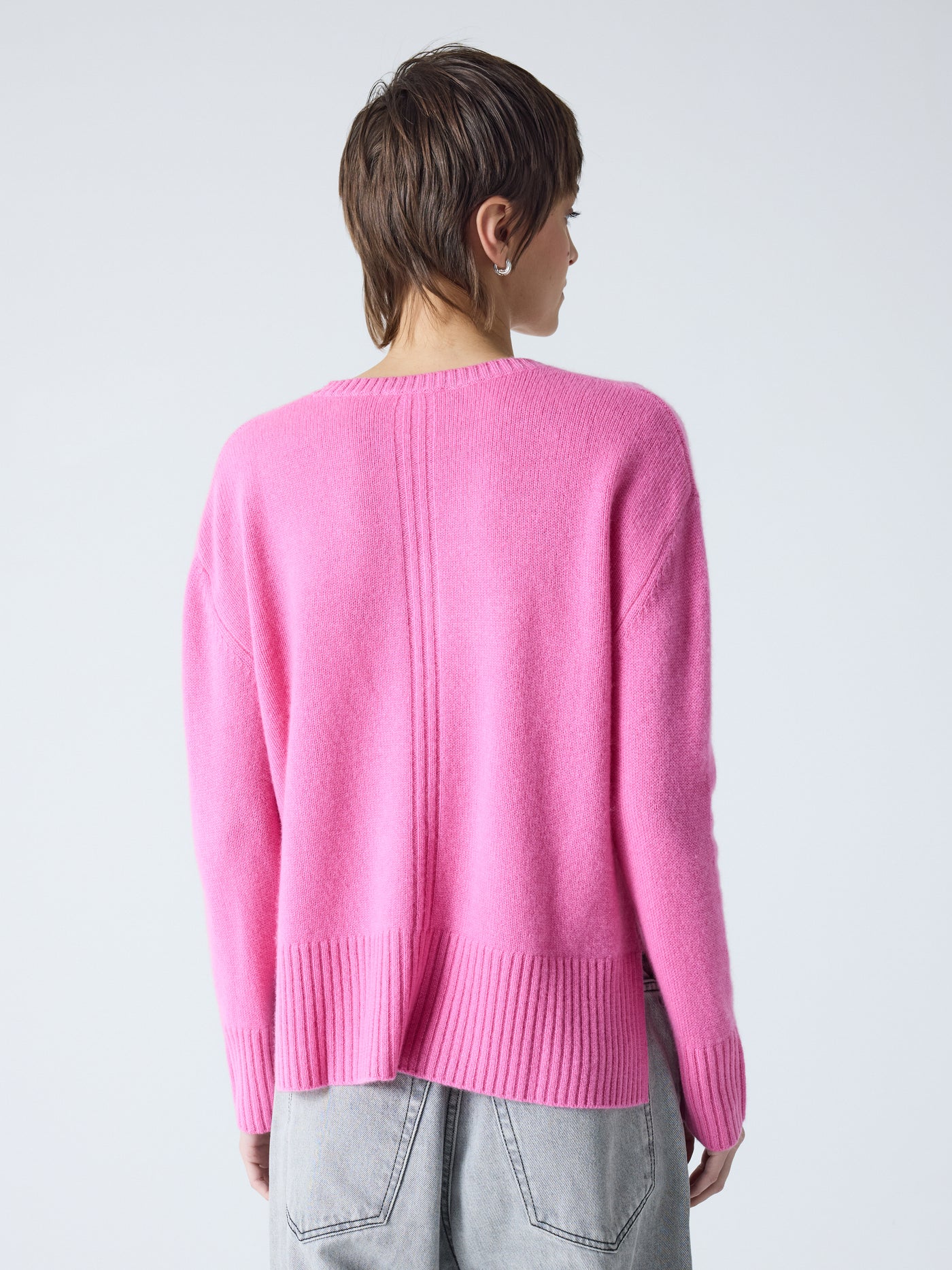 Livia - Pullover mit V-Ausschnitt aus 100 % Kaschmir - candy