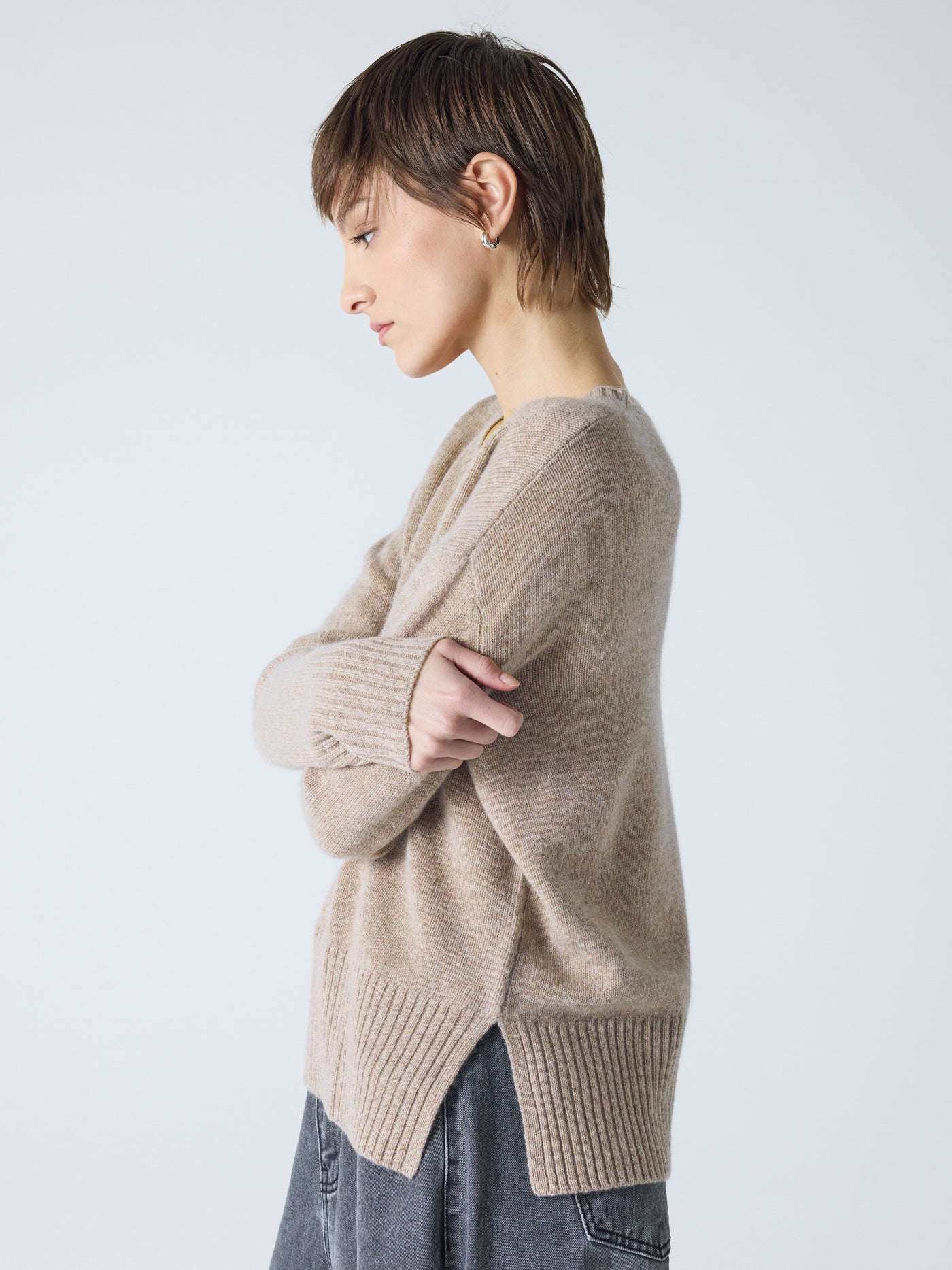 Livia - Pullover mit V-Ausschnitt aus 100 % Kaschmir - Chestnut