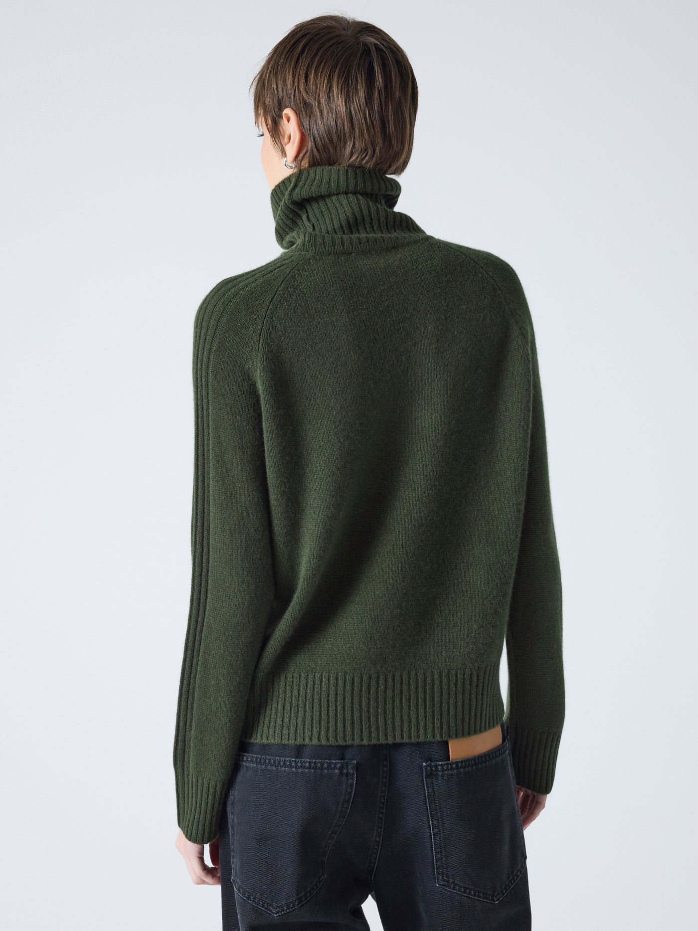 Sylviana - Rollkragenpullover aus 100 % Kaschmir - forest