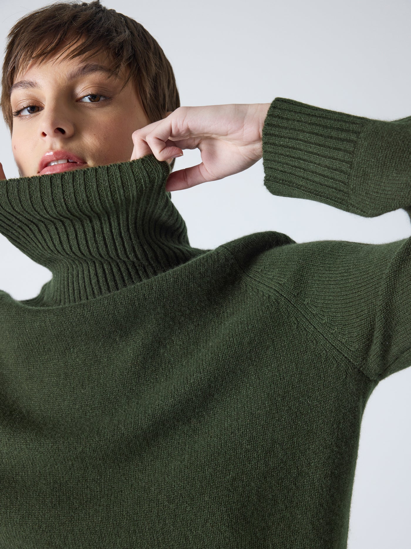 Sylviana - Rollkragenpullover aus 100 % Kaschmir - forest