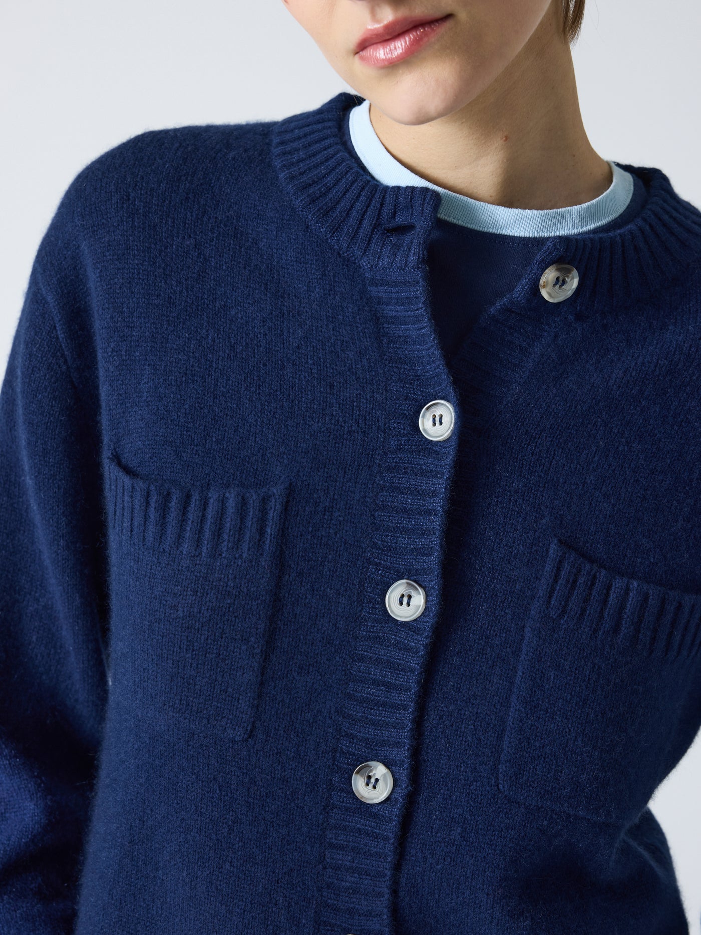 Rita - 100% cashmere cardigan - navy