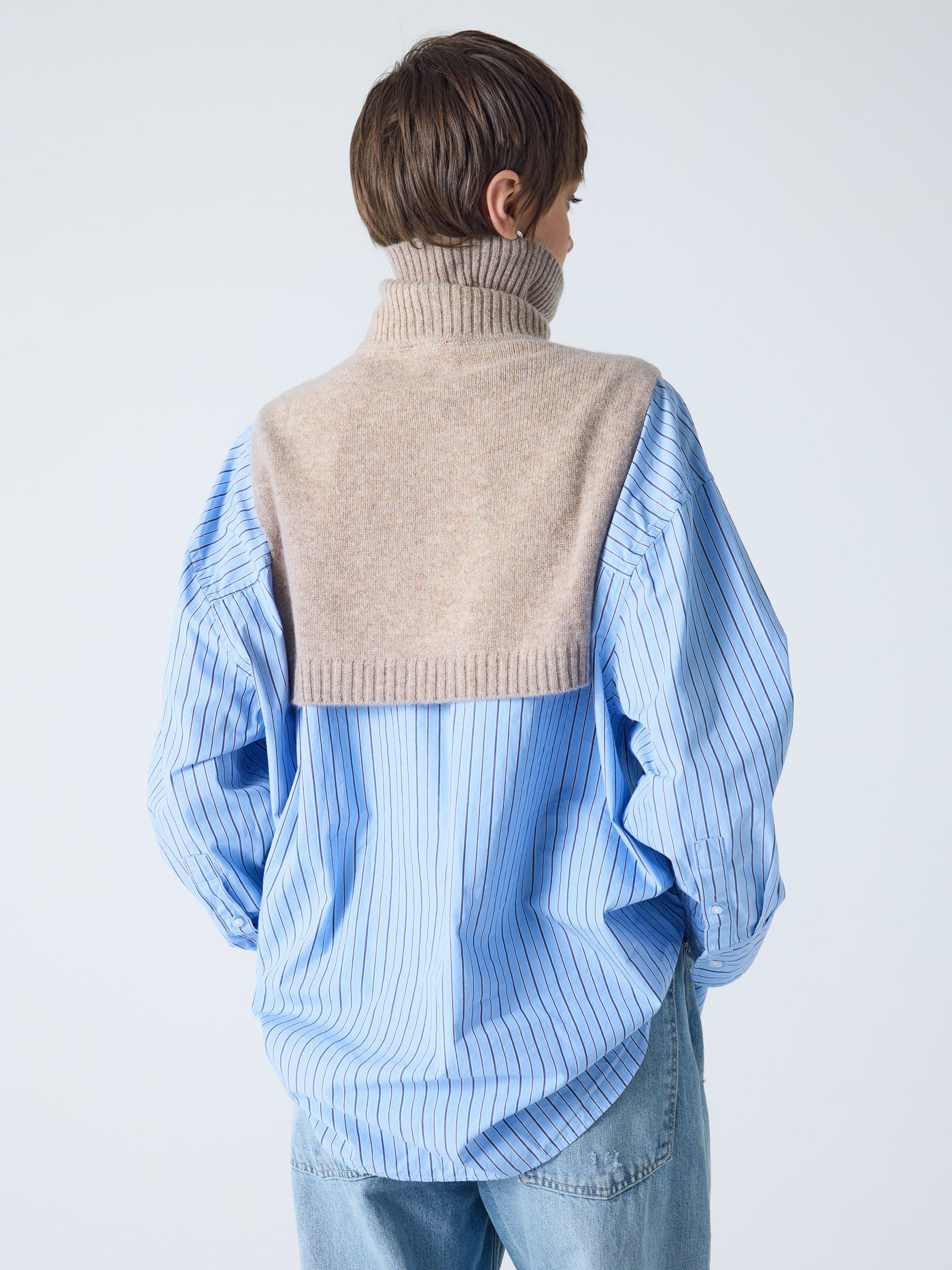 tina - Col zippé 100% cachemire - chestnut