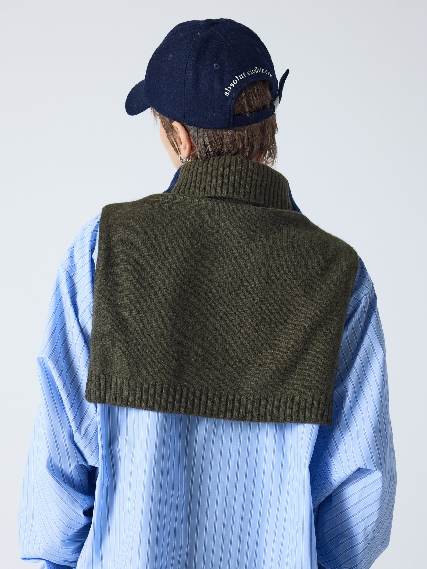 tina - Col zippé 100% cachemire - navy