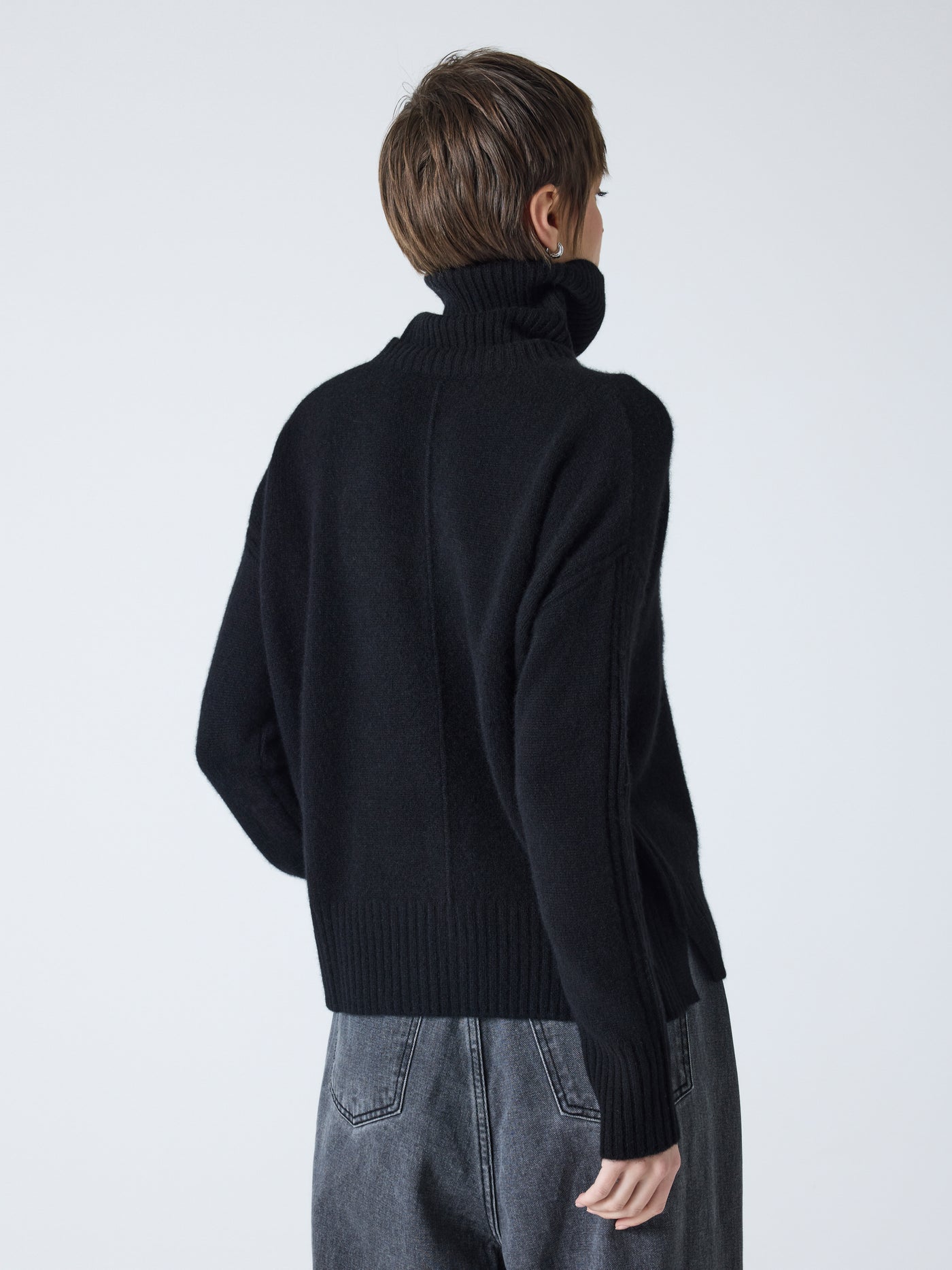 Candace - Abnehmbarer Rollkragenpullover - black