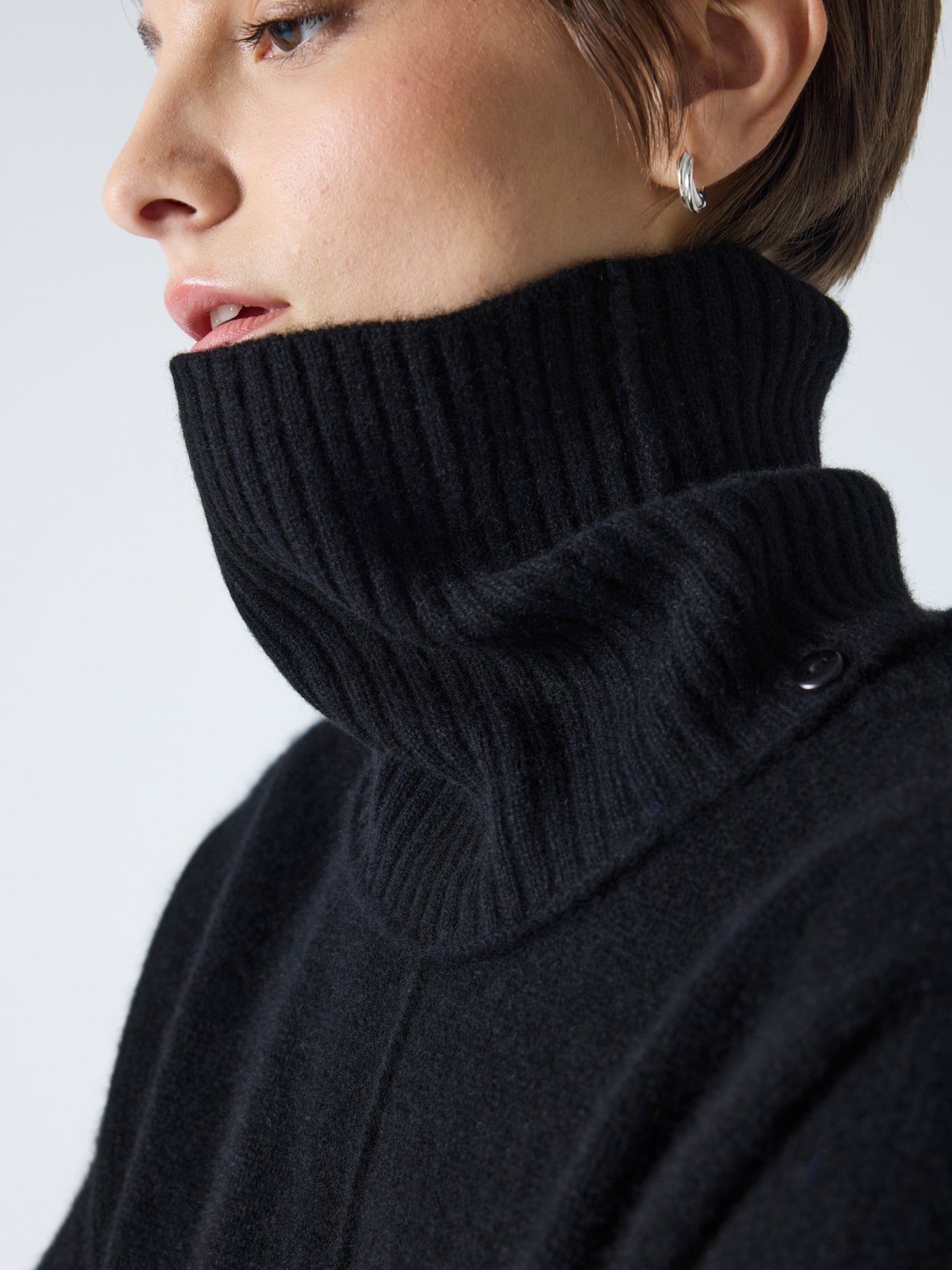 Candace - Abnehmbarer Rollkragenpullover - black