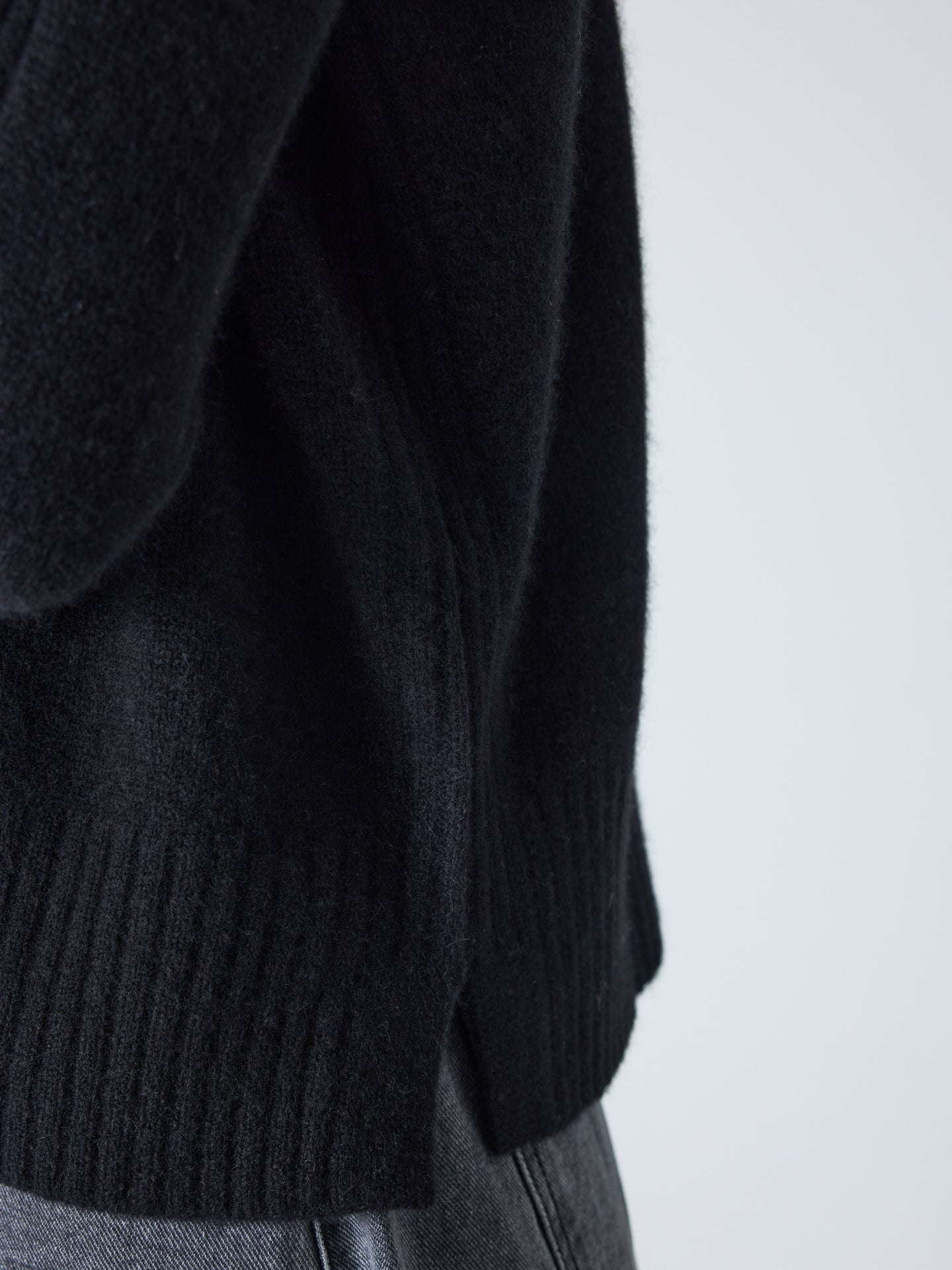 candace - Pull col roulé amovible - black