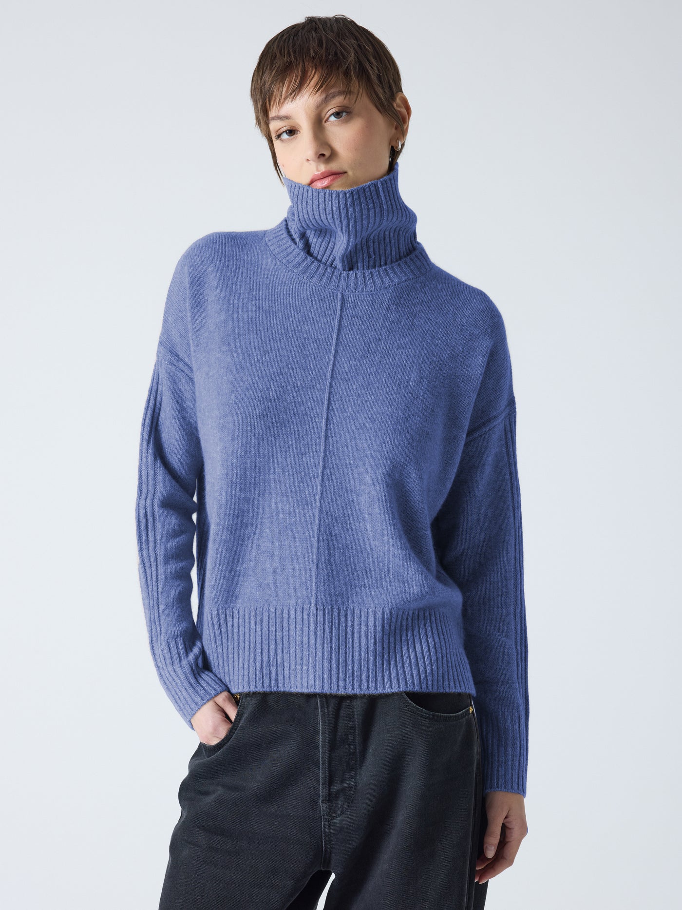 Candace - Removable turtleneck sweater - denim