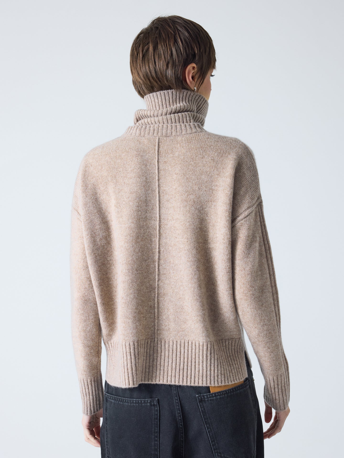 candace - Pull col roulé amovible - chestnut