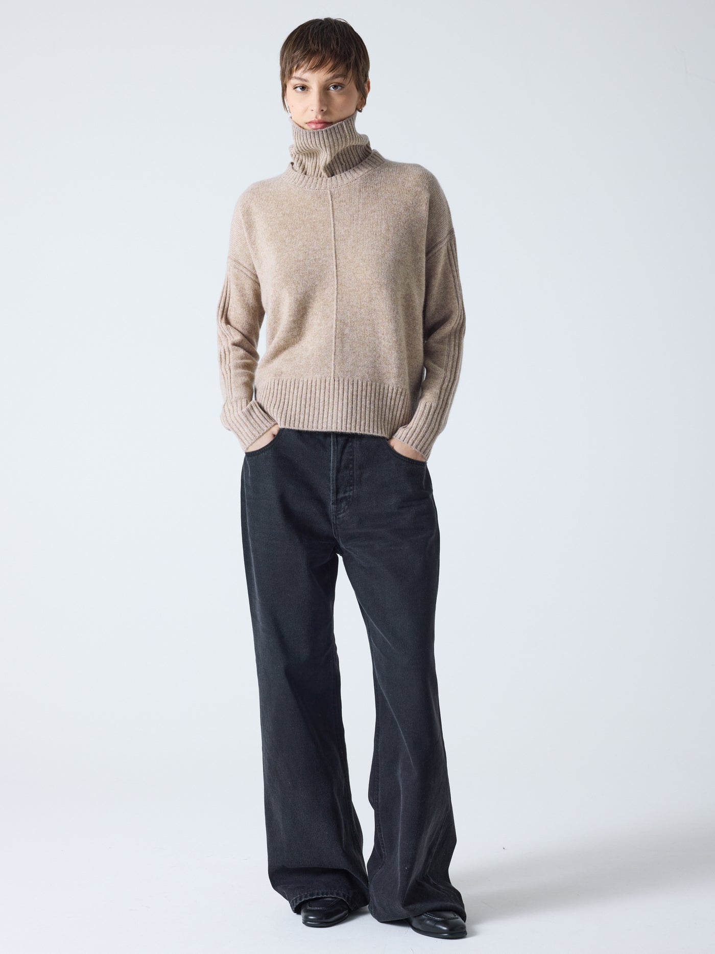 Candace - Abnehmbarer Rollkragenpullover - Chestnut