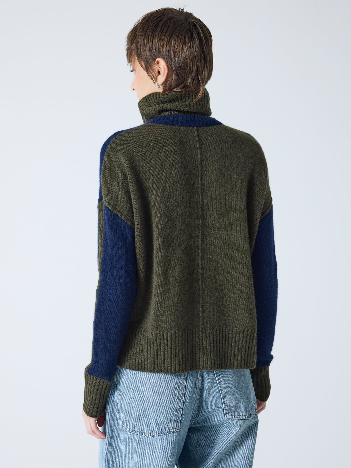 Candace - Abnehmbarer Rollkragenpullover - Navy