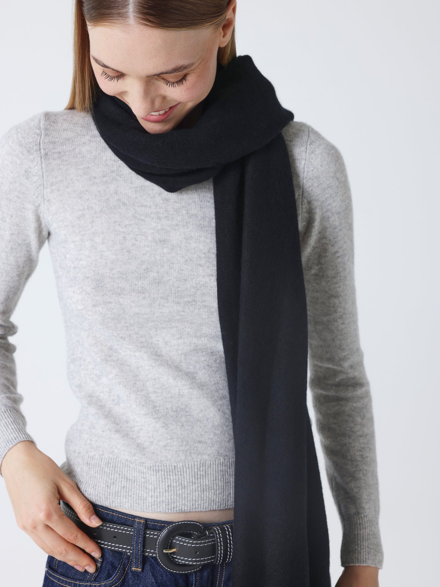 infinity - Sciarpa 100% cashmere - nero