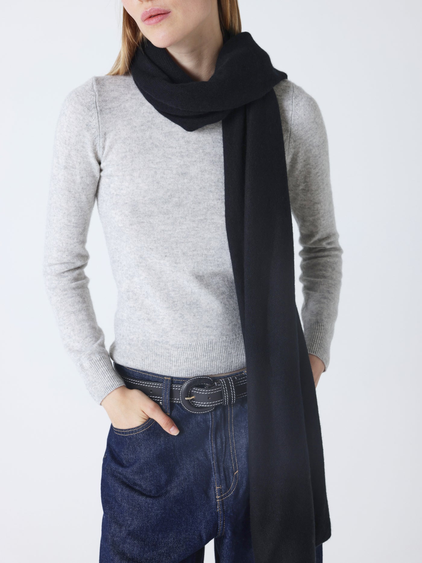 infinity - Sciarpa 100% cashmere - nero