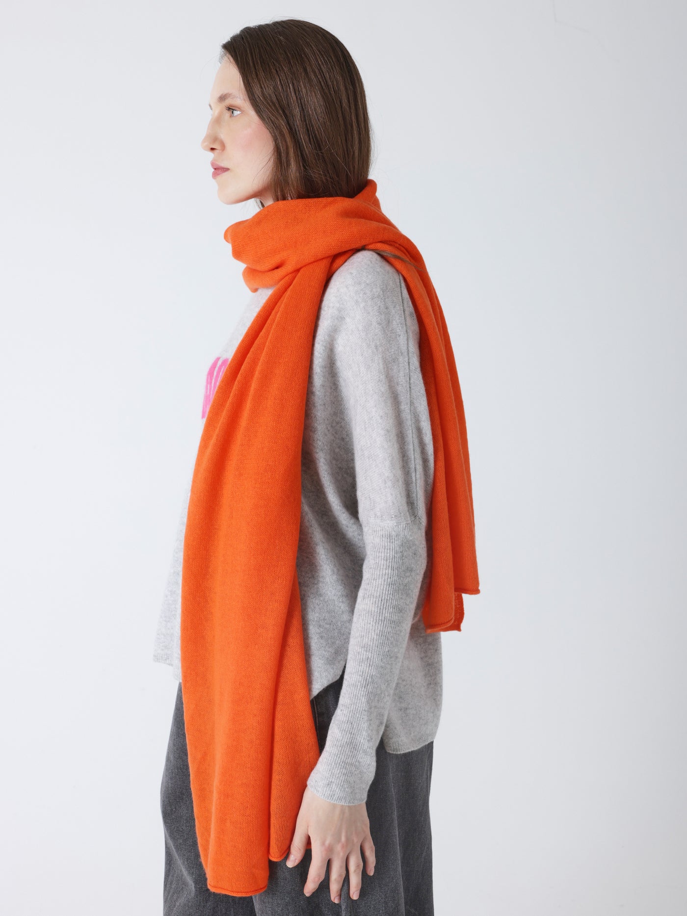 infinito Sciarpa 100% cashmere carota Absolut Cashmere