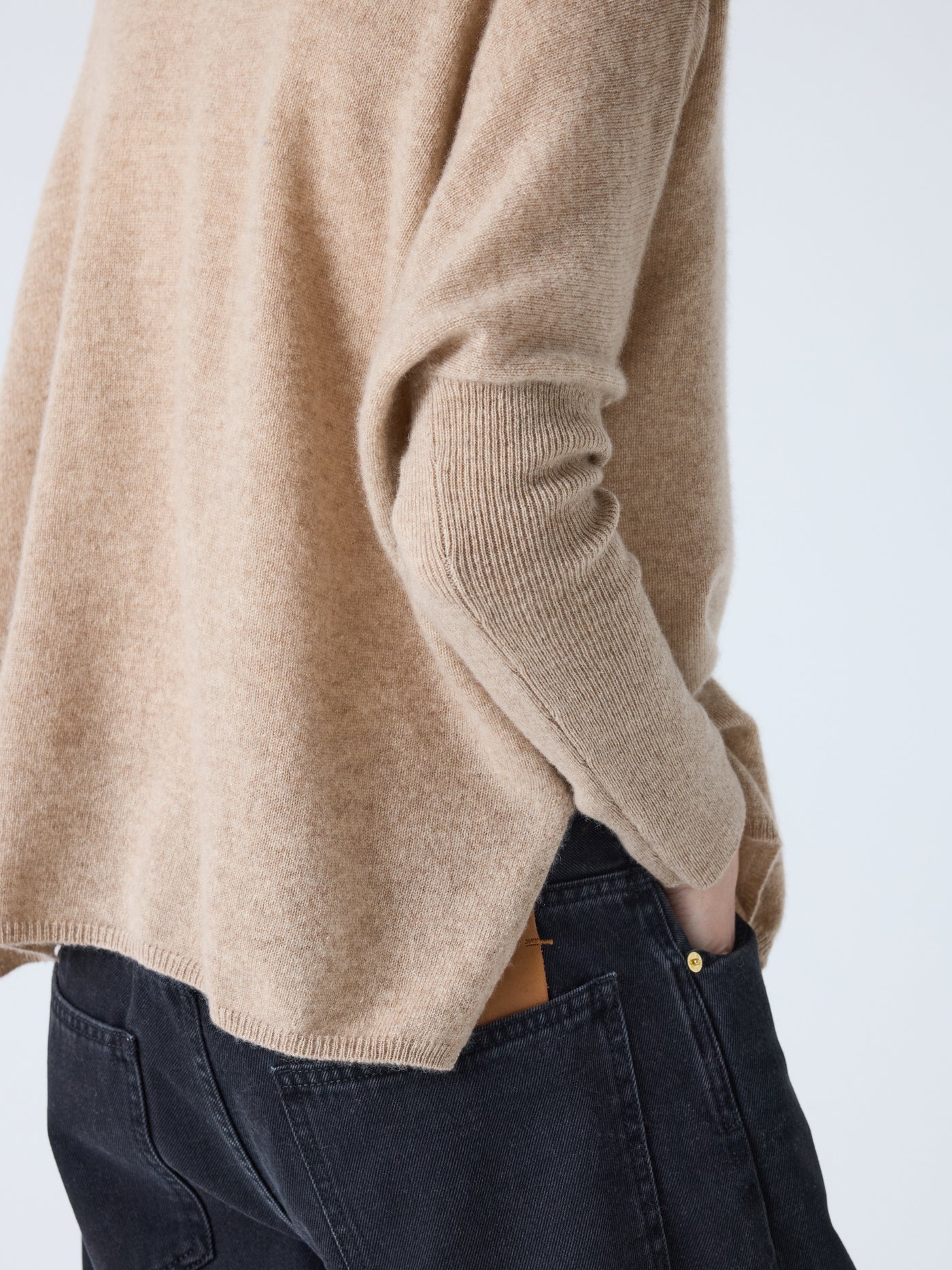 camille - Poncho-trui van kasjmier - chestnut