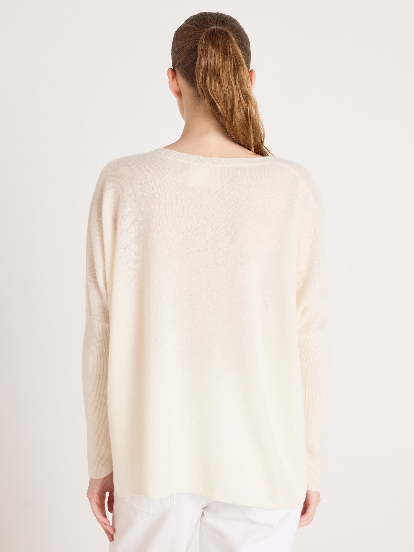 pull poncho camille - cachemire - cream
