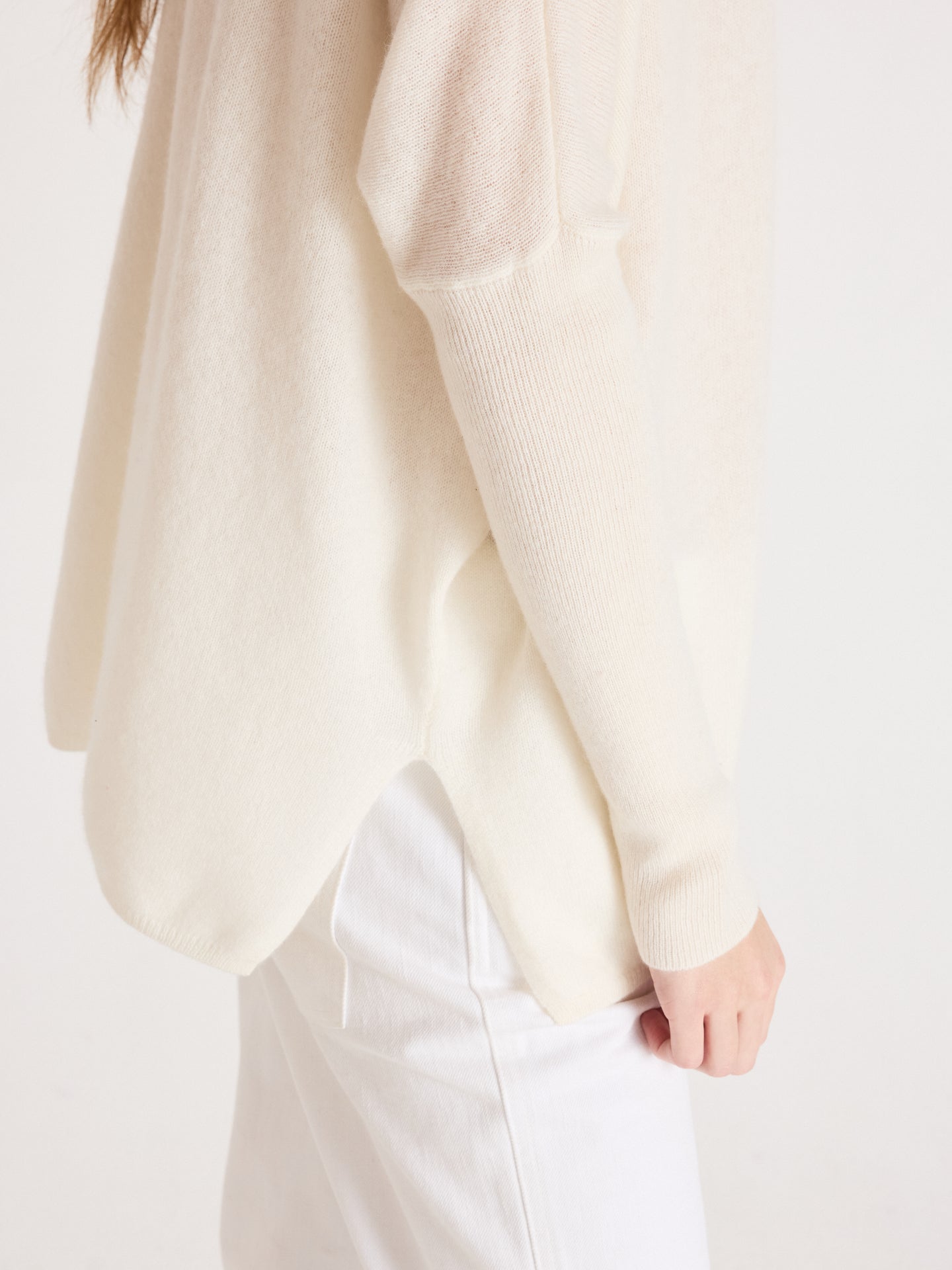 Ponchopullover camille - Kaschmir - cream