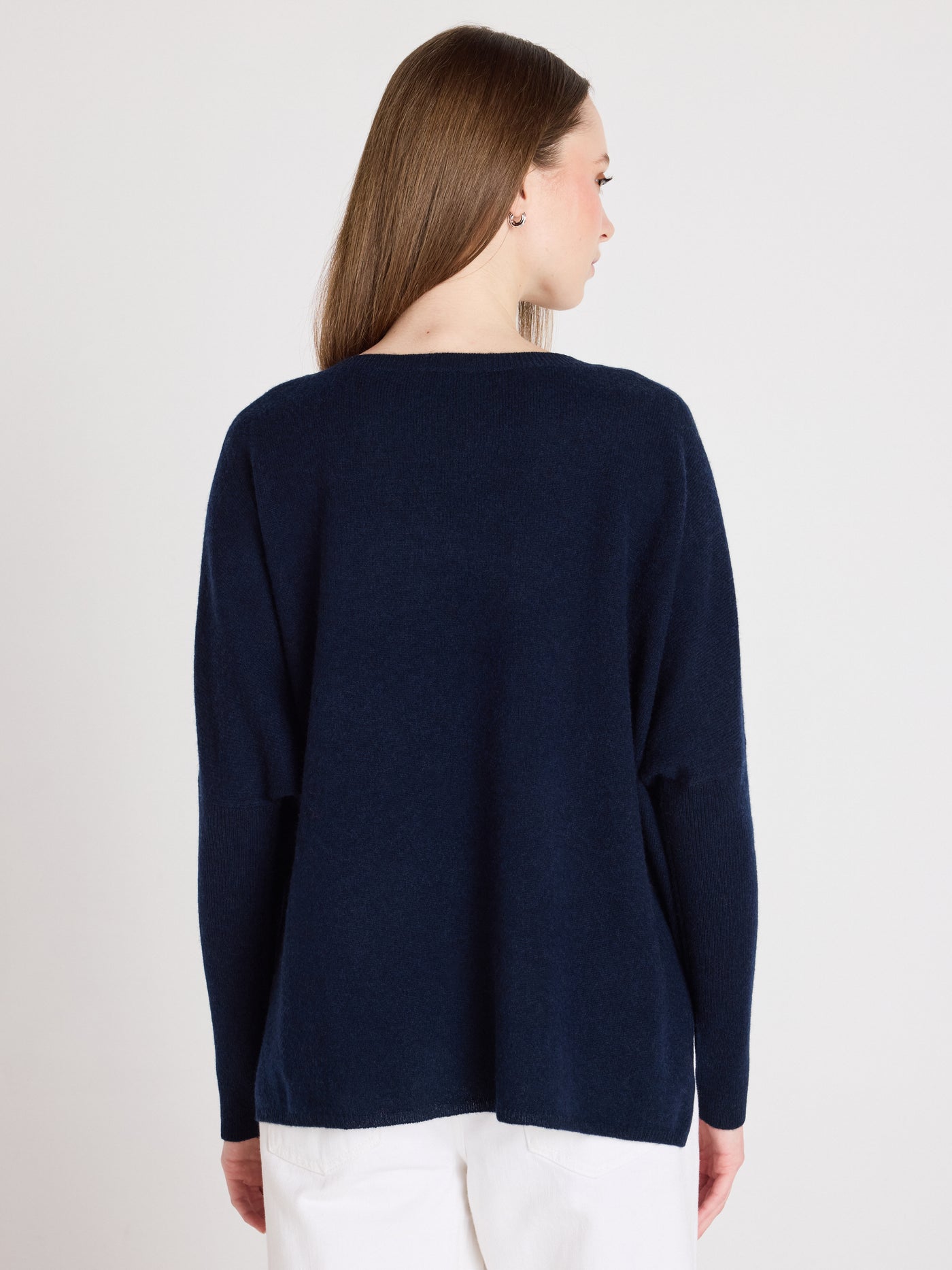 Camille - Ponchopullover aus Kaschmir - Navy