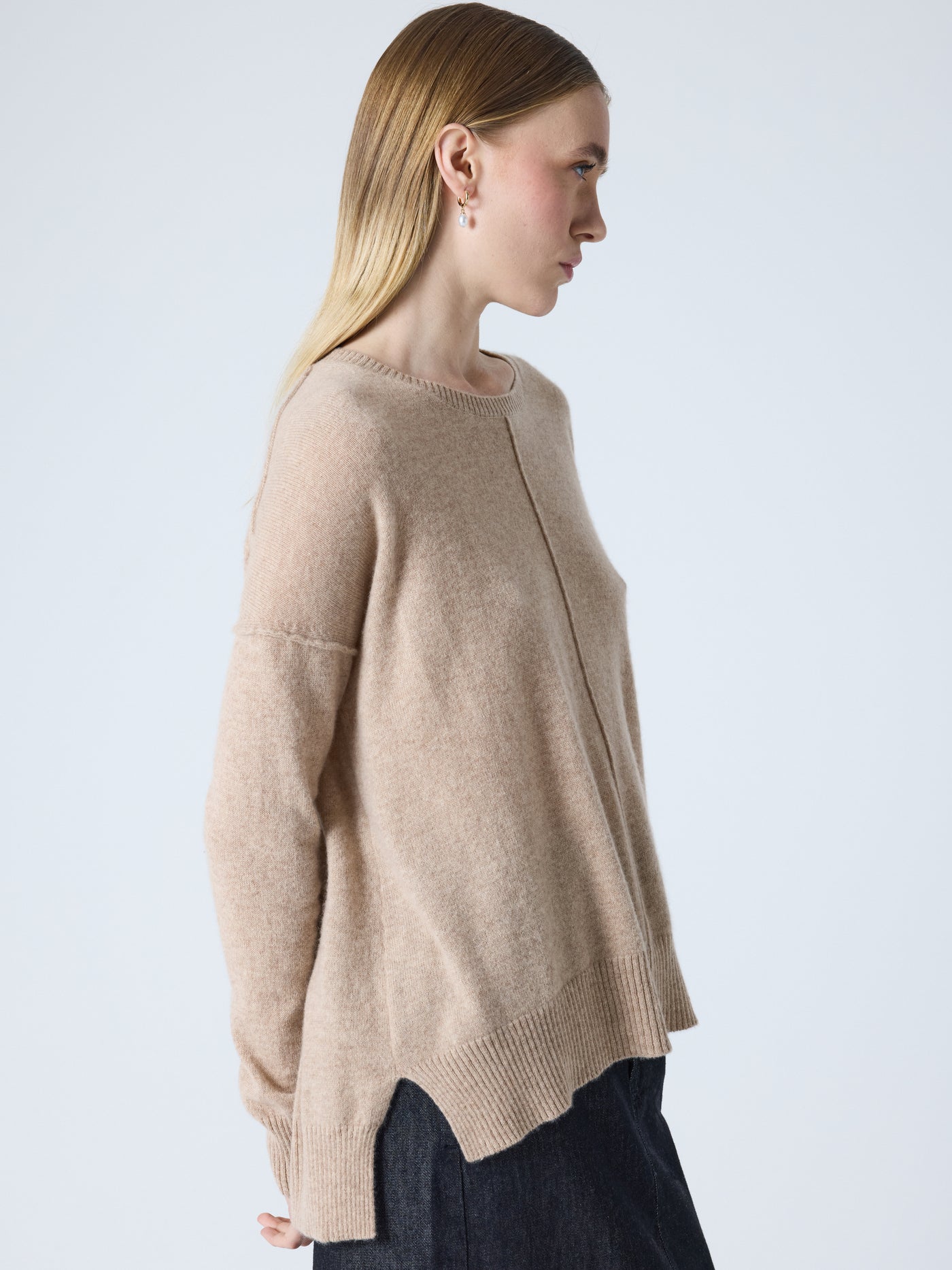 Kenza - Pull oversize en cachemire - Chestnut