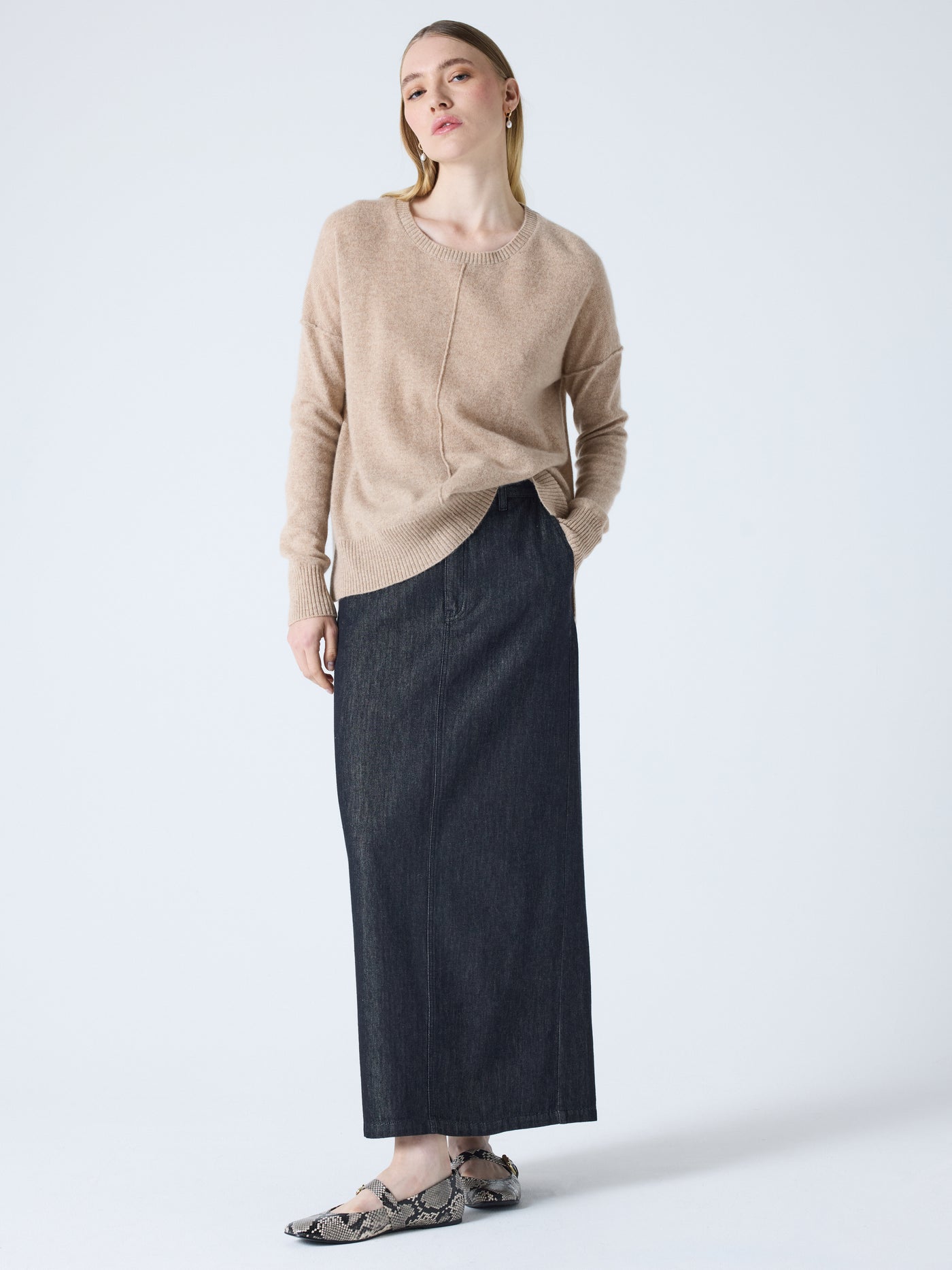 Kenza - Pull oversize en cachemire - Chestnut