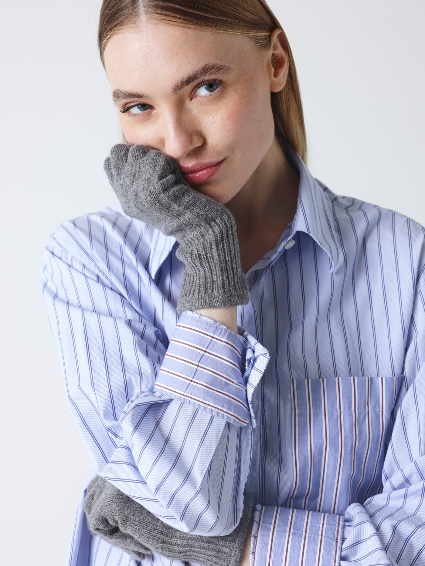 lorenza - Guanti 100% cachemire - grigio scuro mélange