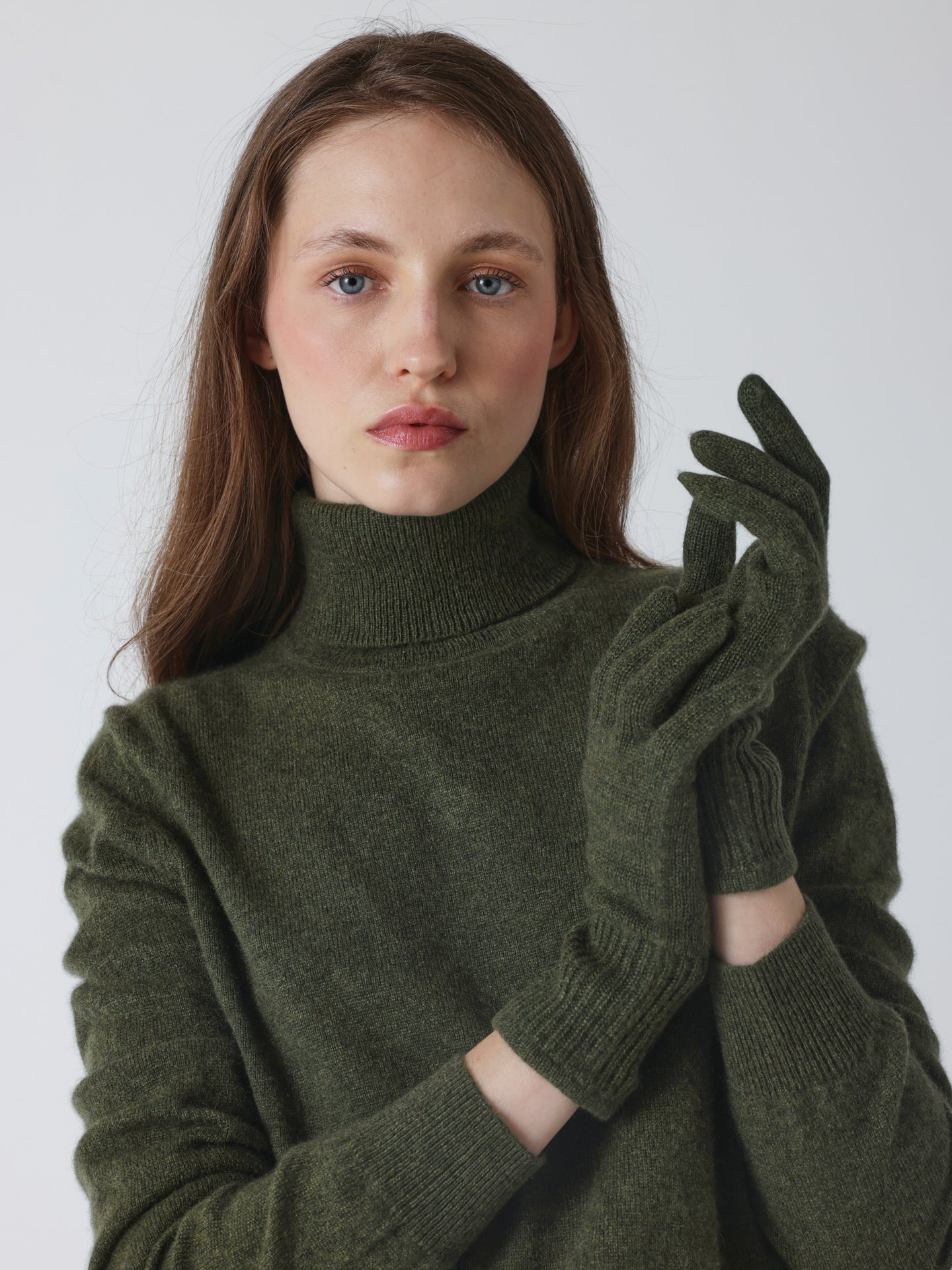 lorenza - Guanti 100% cachemire - foresta