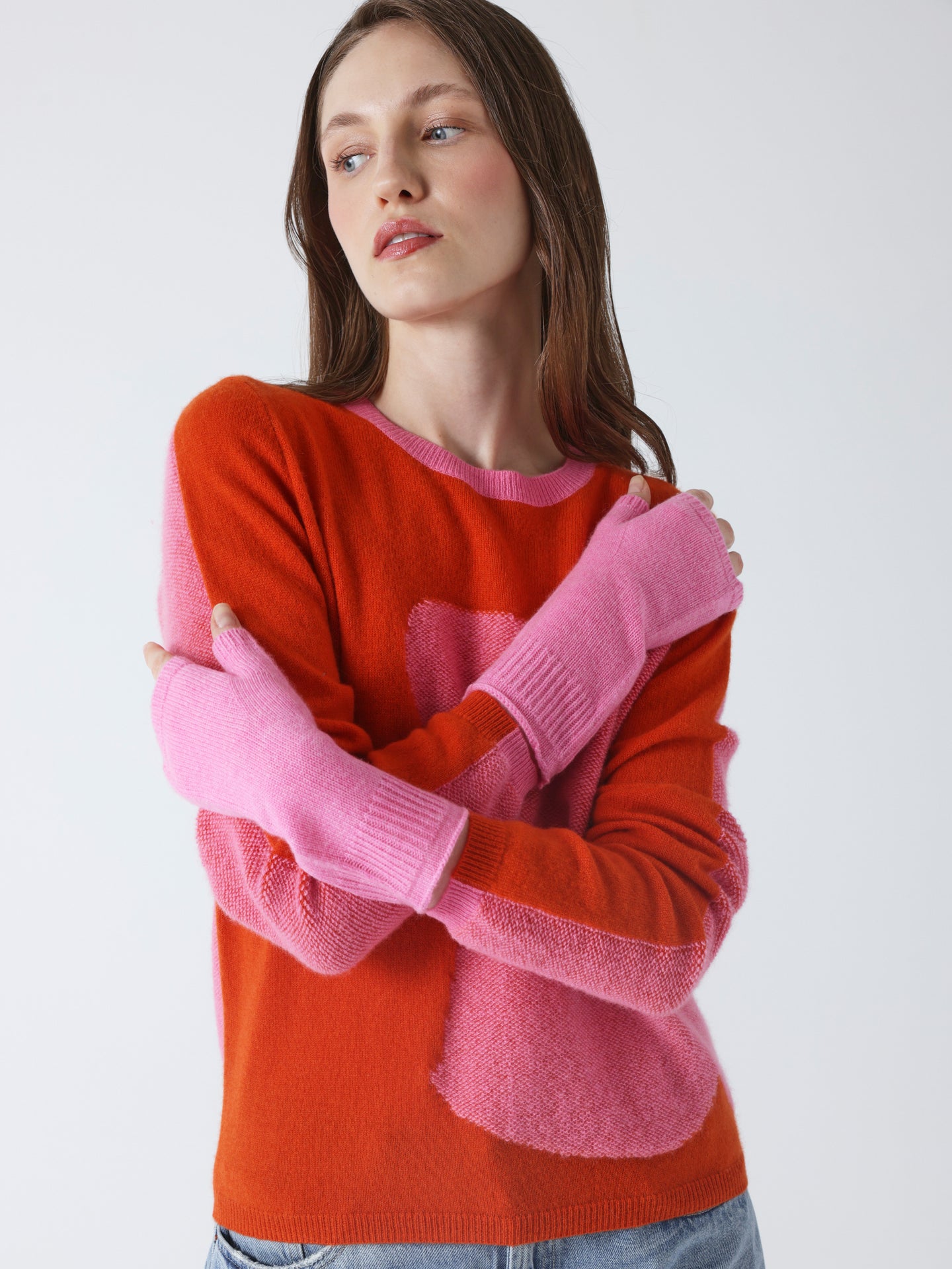 kilina - 100% cashmere mittens - candy