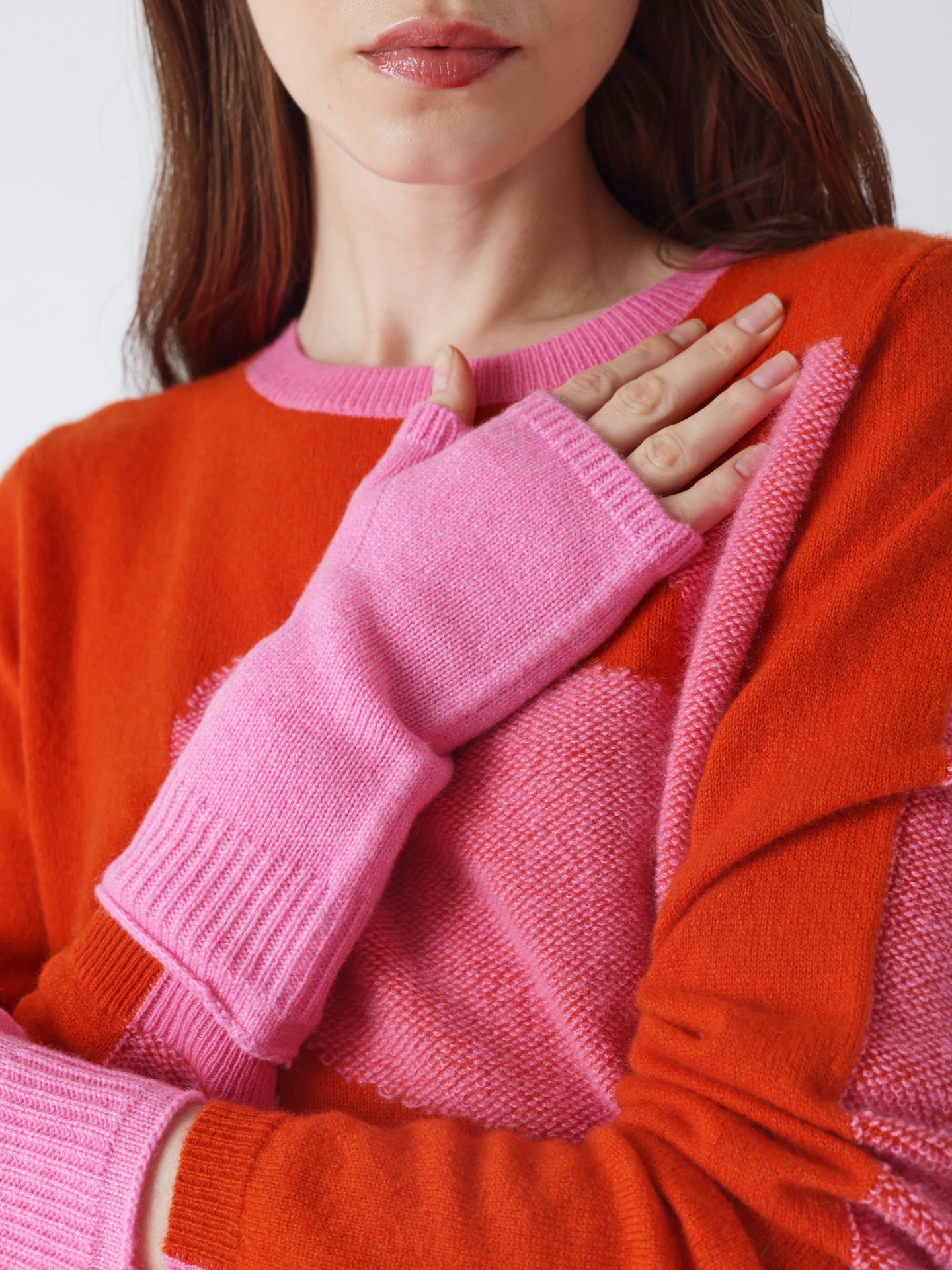 kilina - 100% cashmere mittens - candy