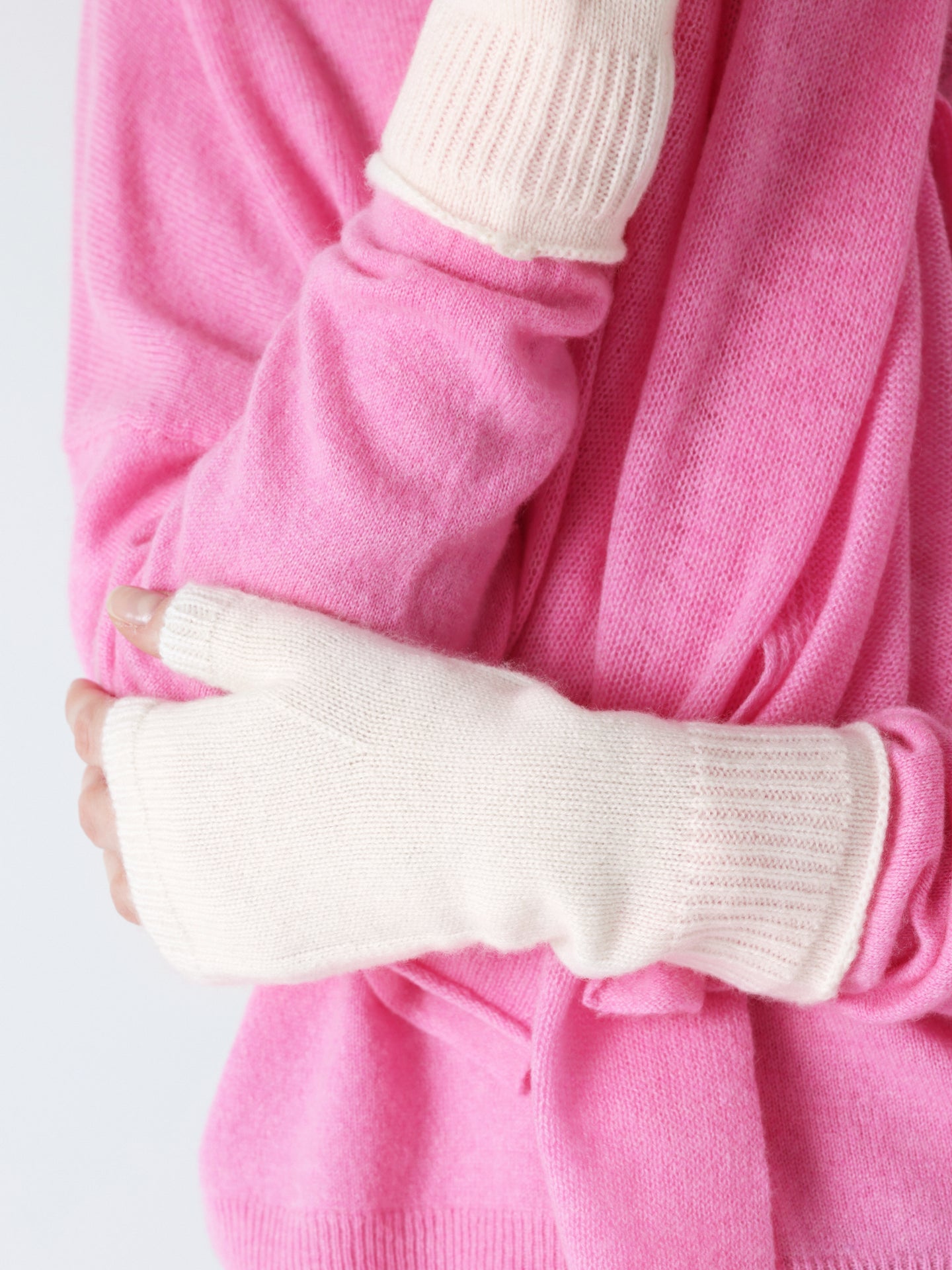 kilina - 100% cashmere mittens - cream