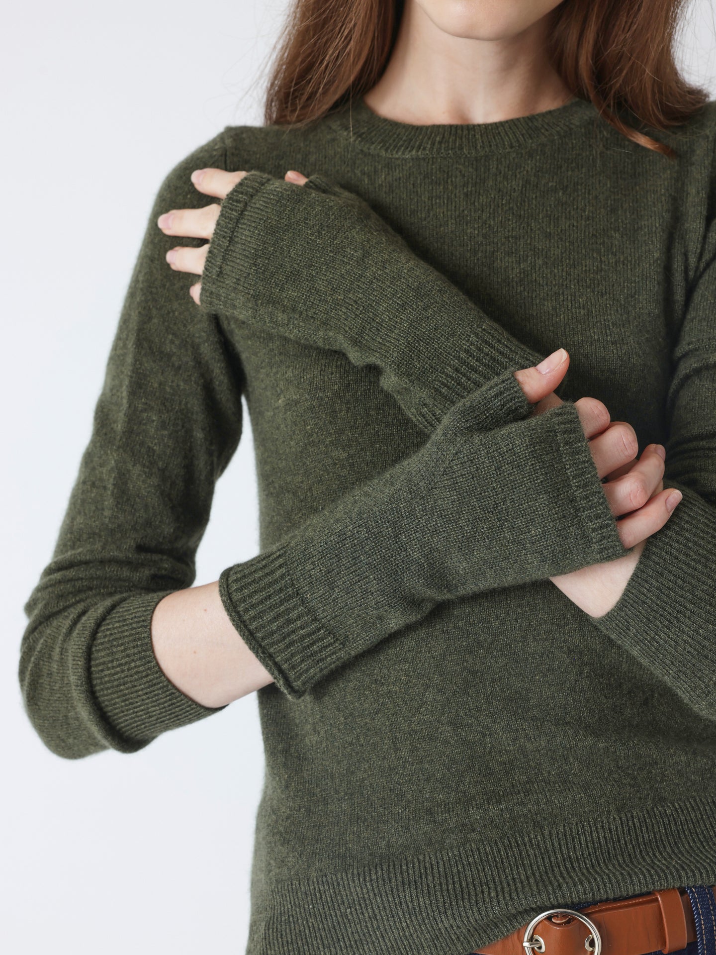 kilina - 100% cashmere mittens - forest