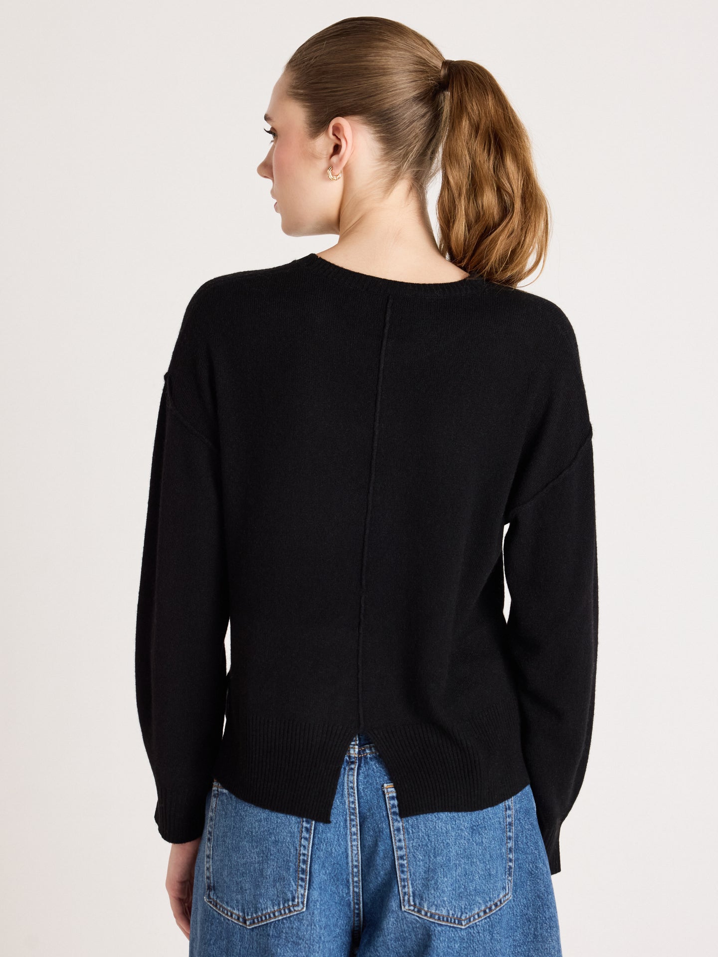 pul col rond caterina - cachemire - black