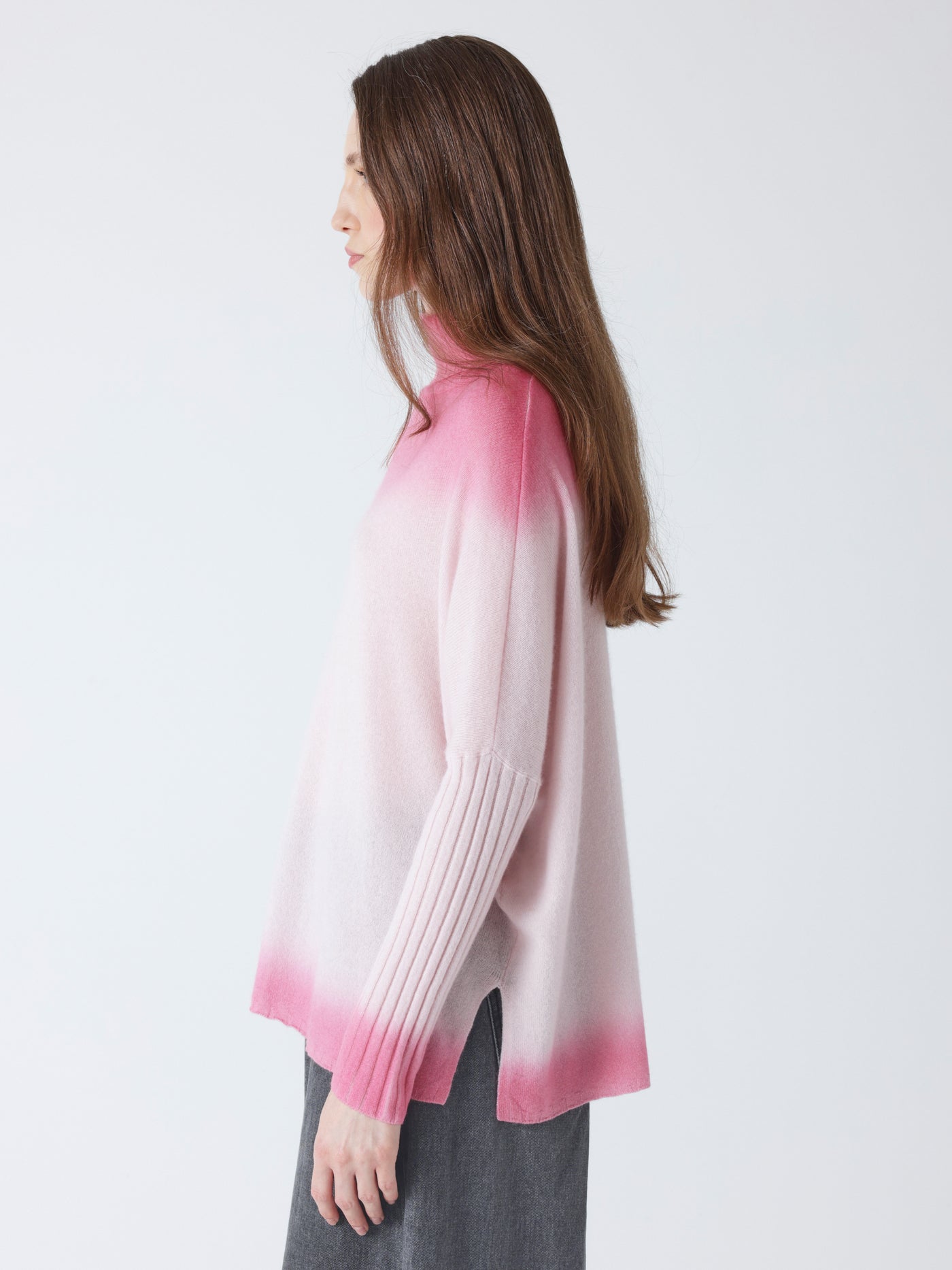 clarissa - Poncho col roulé en cachemire - marshmallow