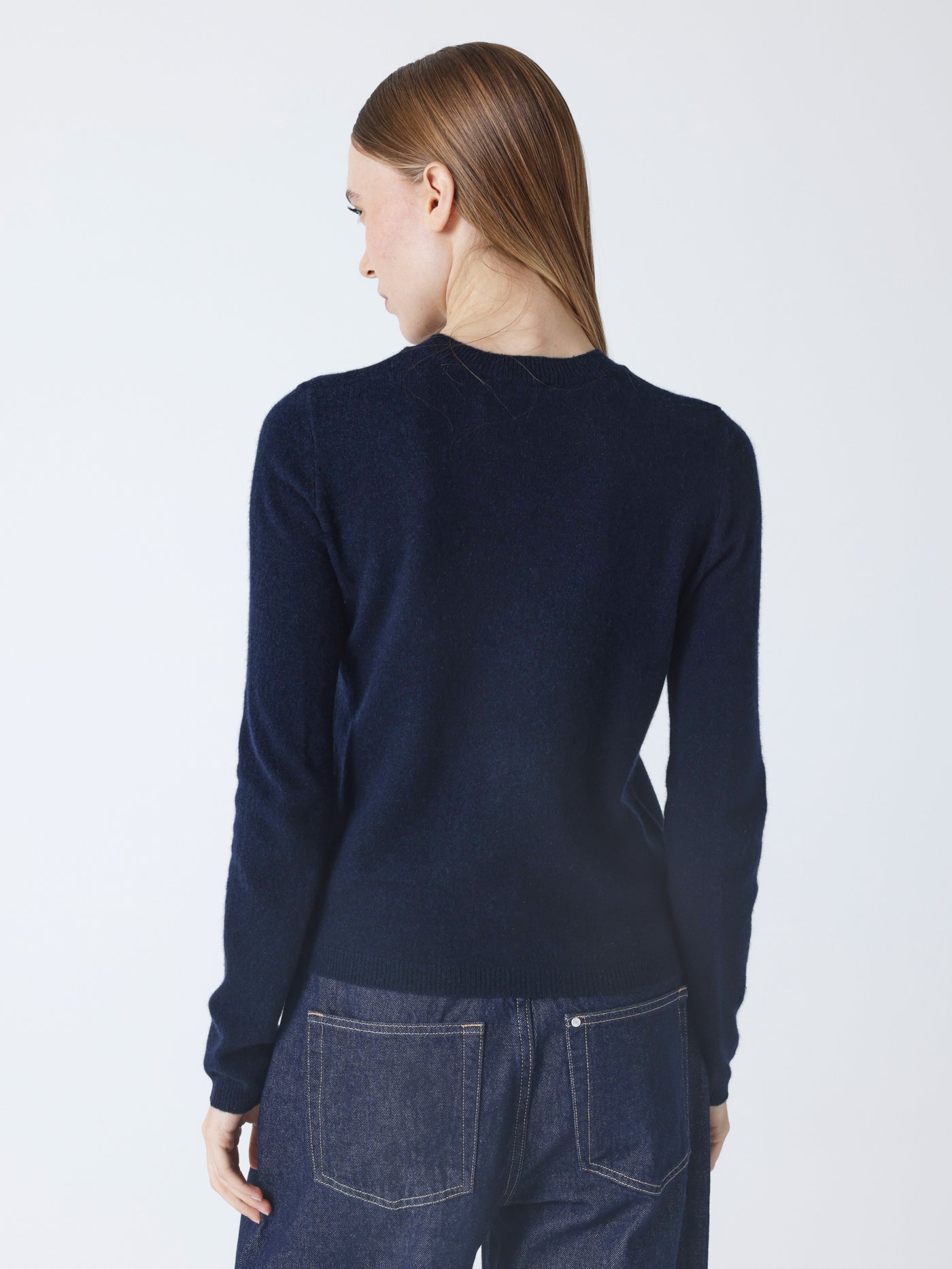 Adele - Kaschmirpullover mit Rundhalsausschnitt - Navy