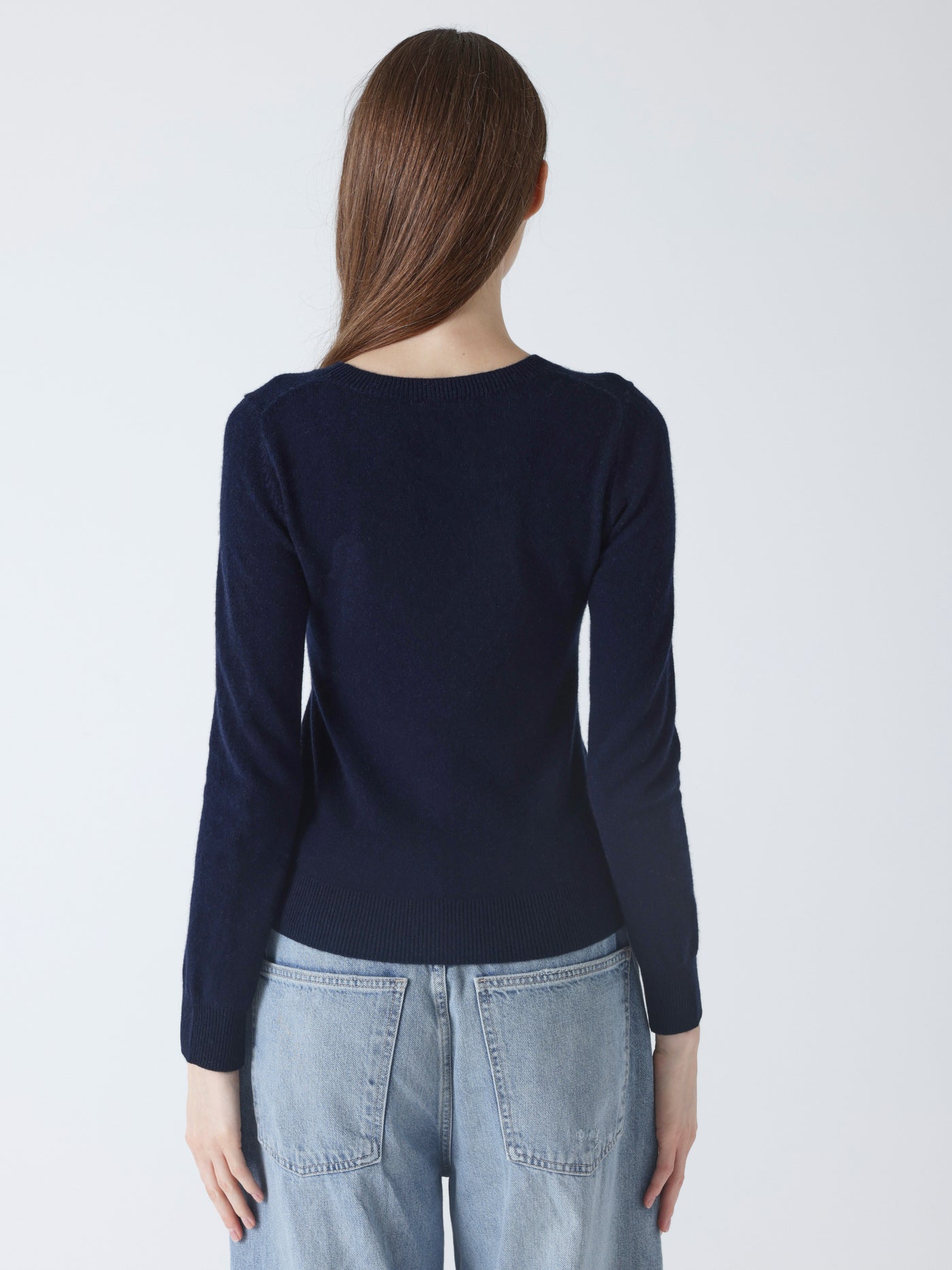 catelina - Trekcol rond kasjmier - navy