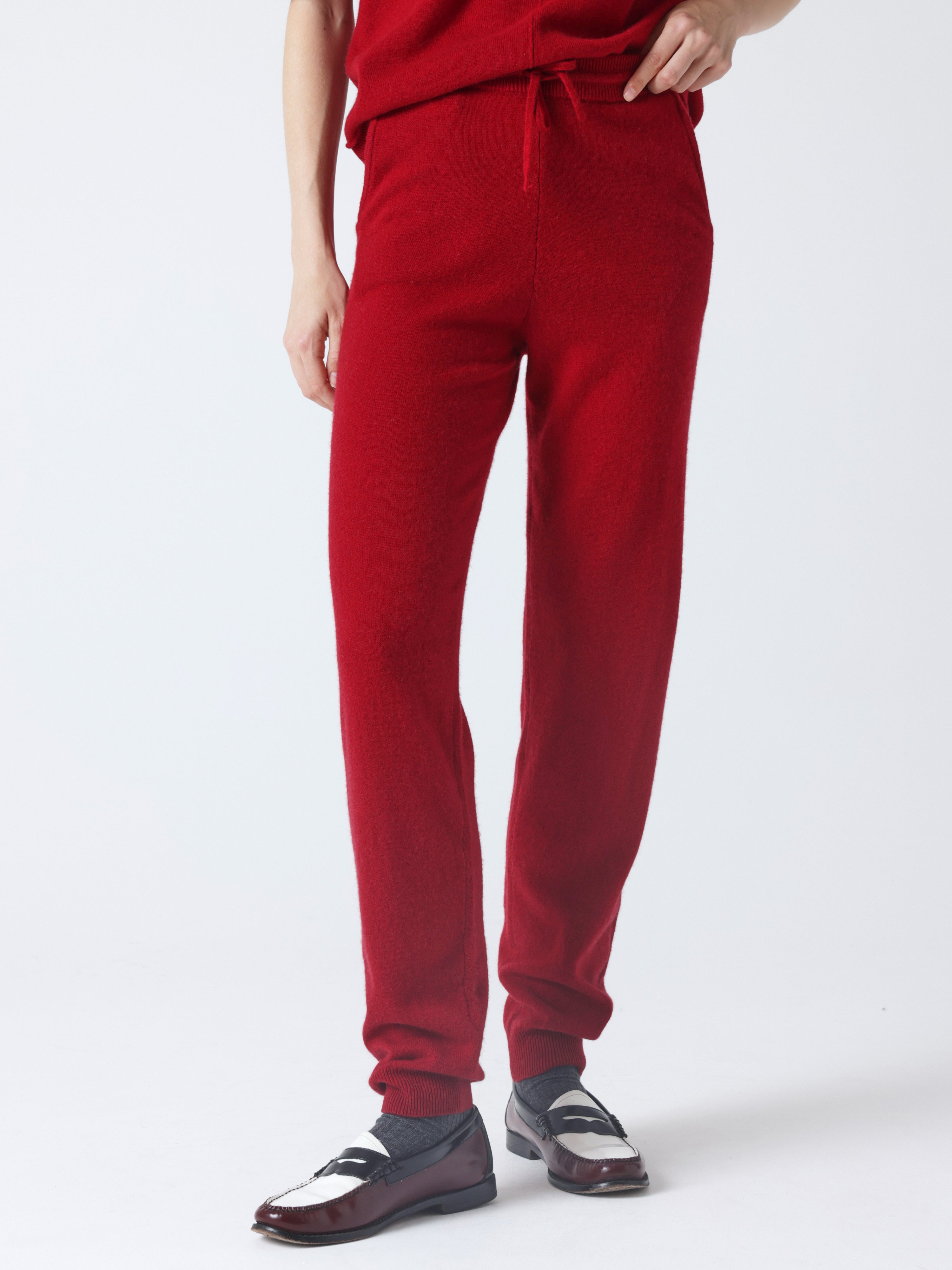 Olivia - 100% cashmere jogging suit - light heather gray