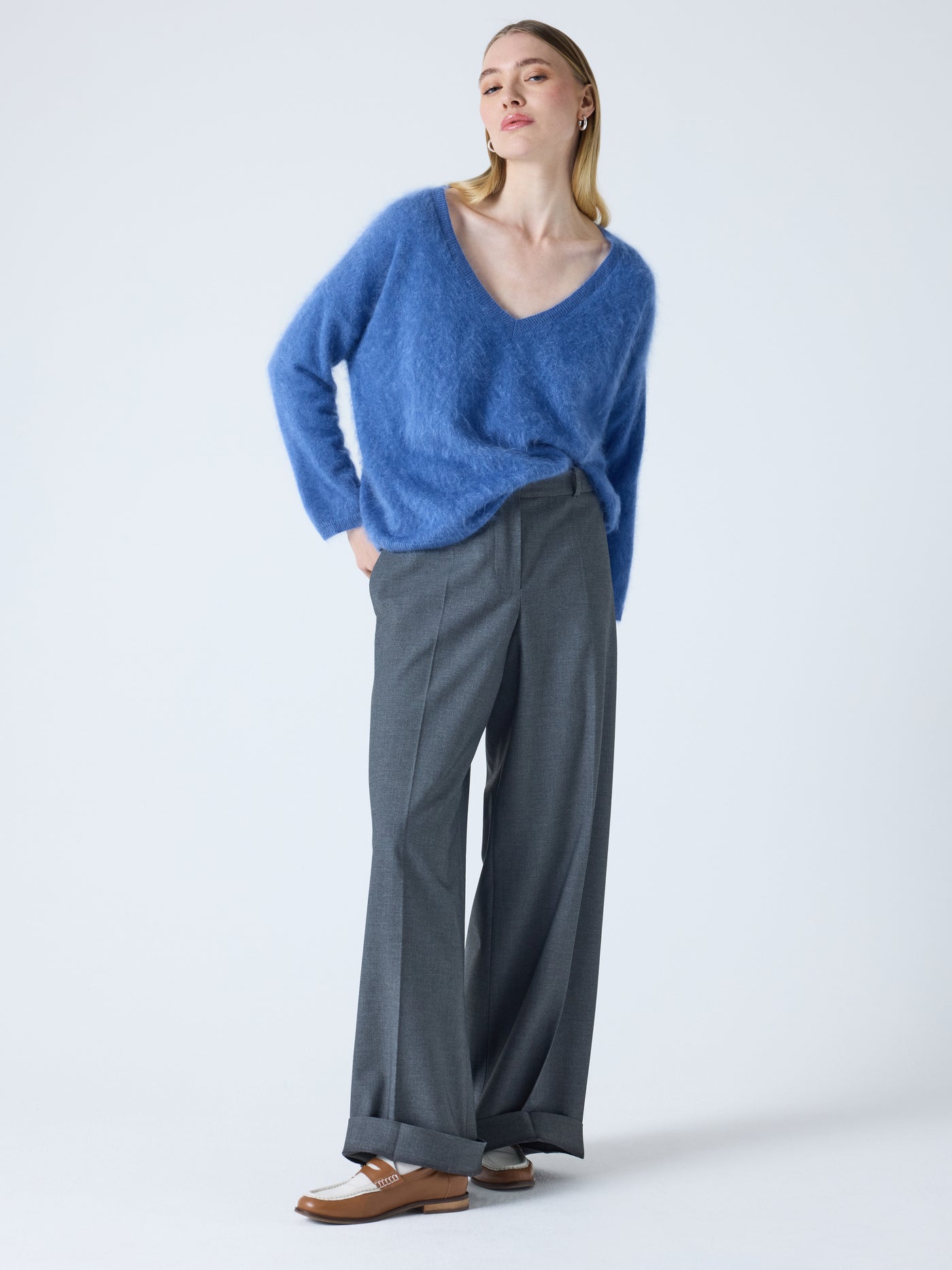 DALLE PIANE CASHMERE - Heren kasjmier mix V-hals, gemaakt in Italië, L DALLE PIANE CASHMERE - Heren kasjmier mix V-hals, gemaakt in Italië, L