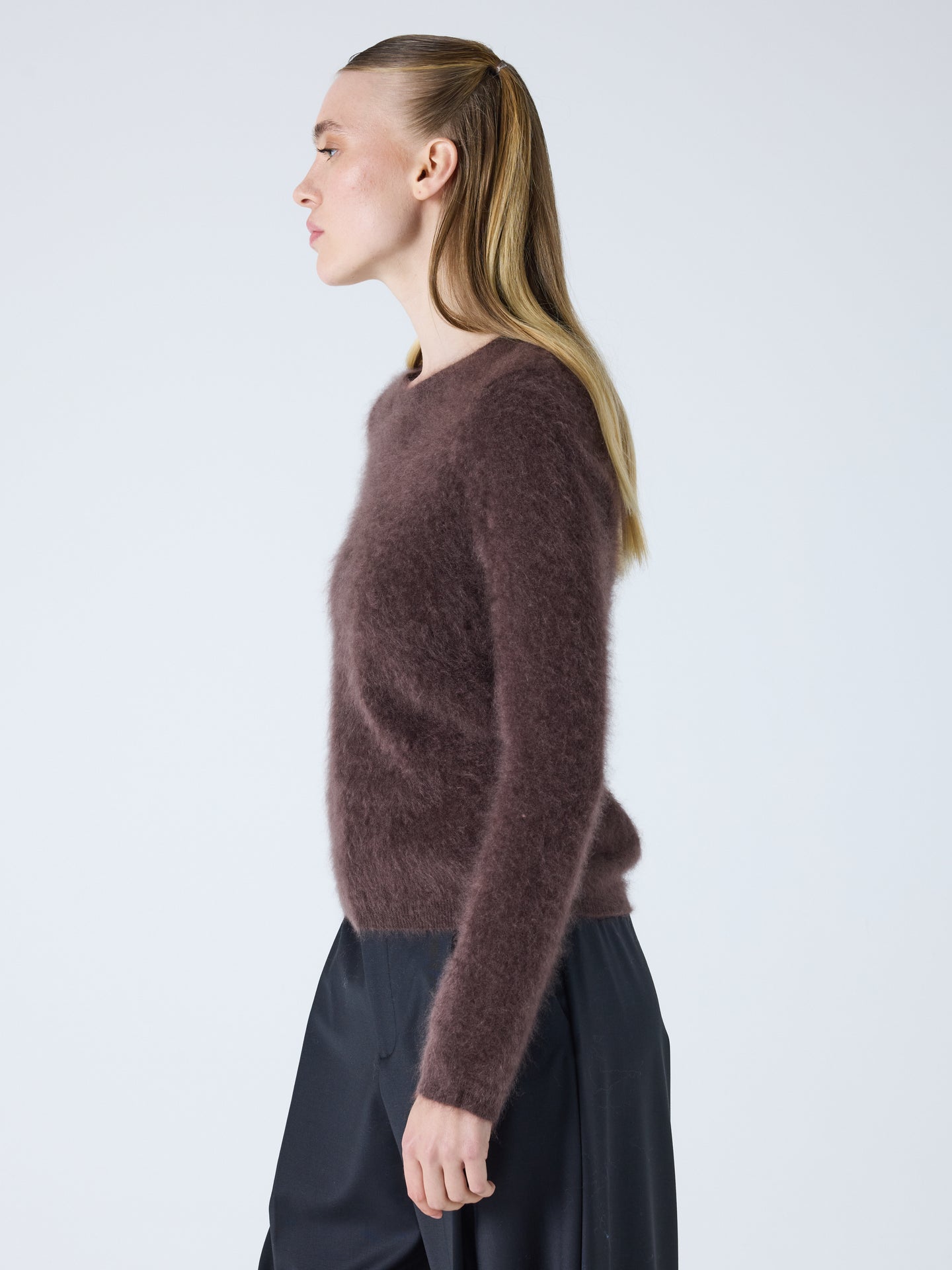 cali - Pull en cachemire brossé - brownie