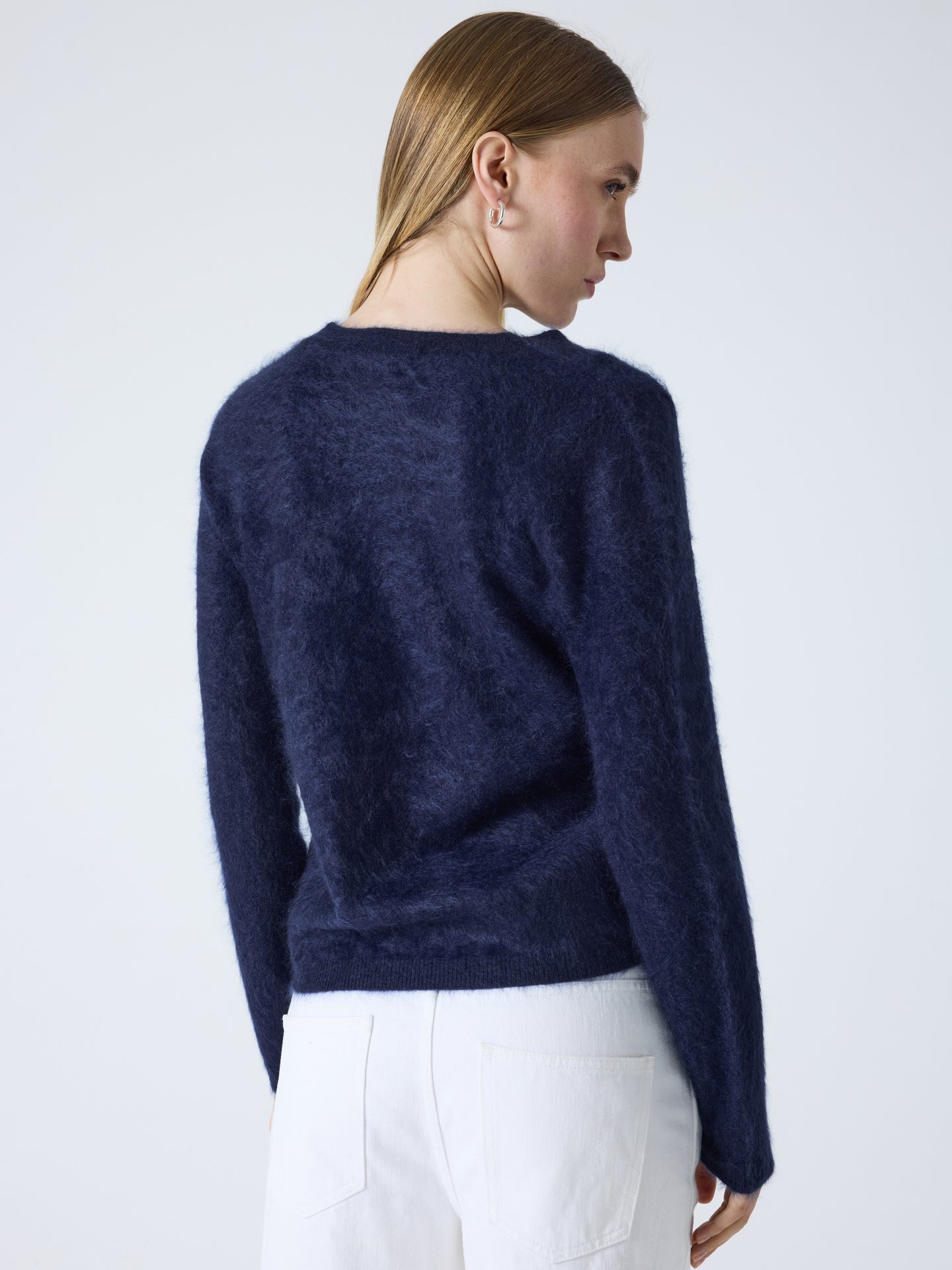 pull col rond cali - cachemire brossé - navy