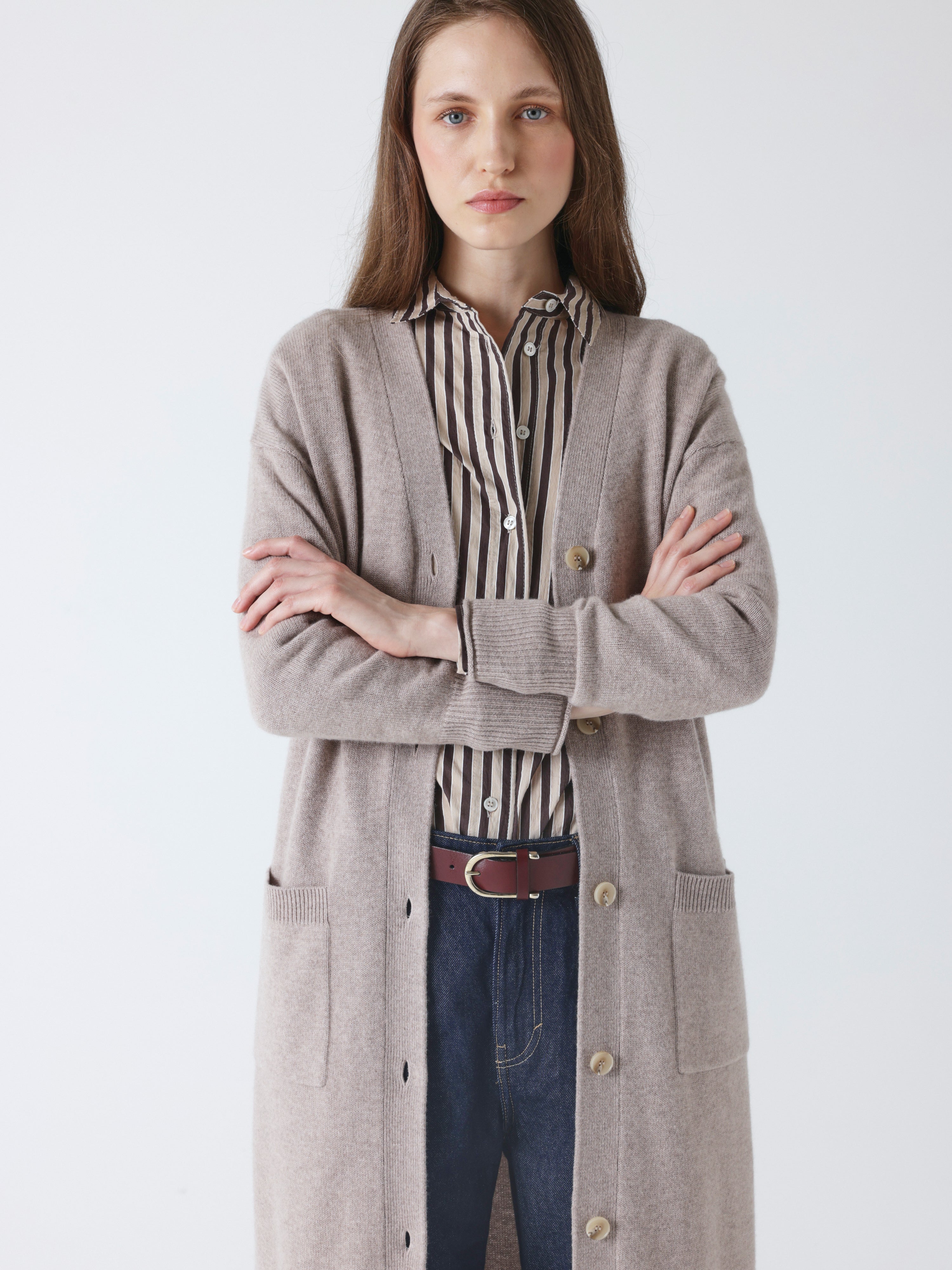 Sabrina - Wool and cashmere cardigan - light heather beige