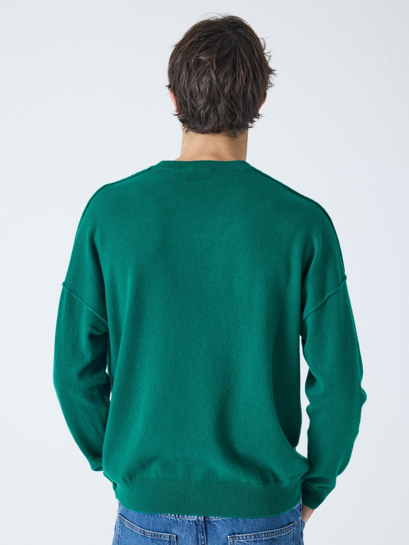 arden - Maglione scollo a V 100% cashmere - verde smeraldo