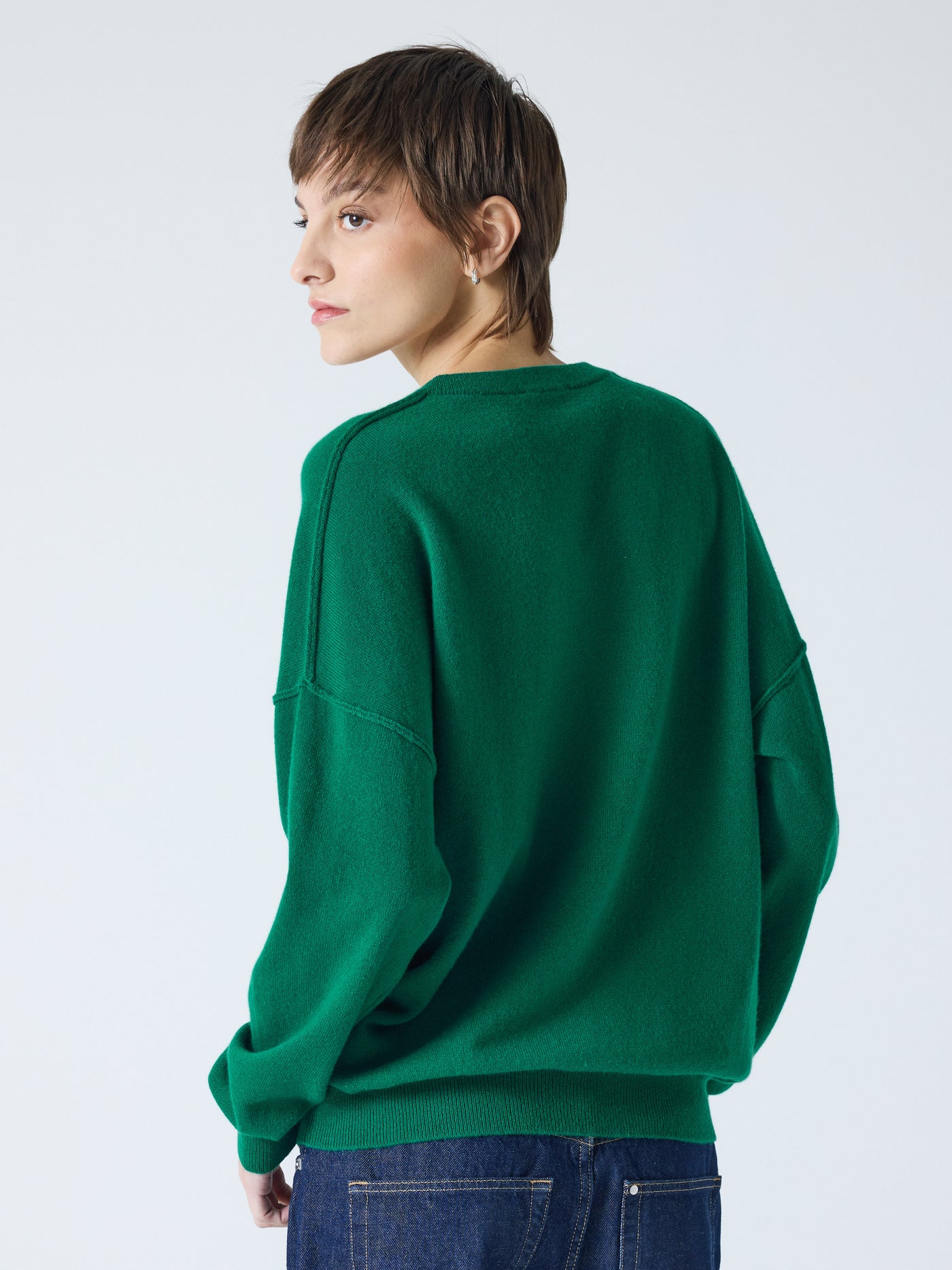 arden - Pull col V 100% cachemire - leaf