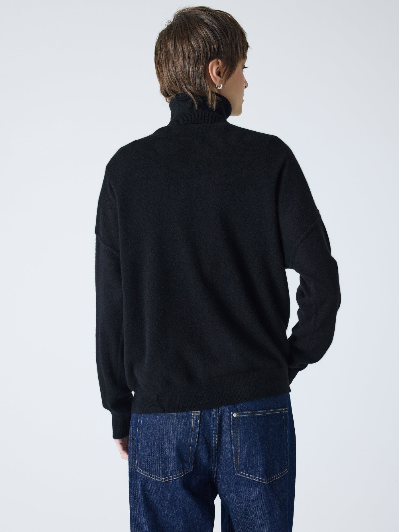 owen - Pull col roulé 100% cachemire - black