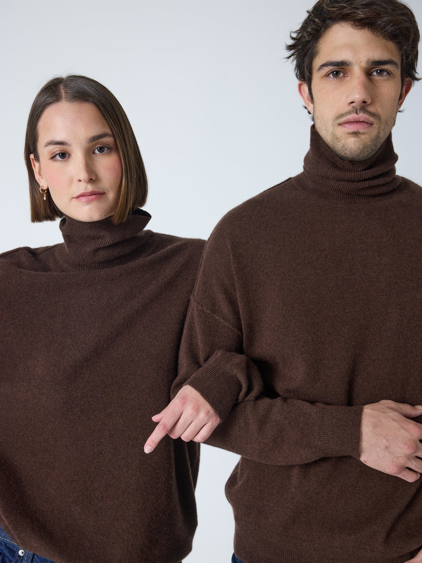 Owen - Rollkragenpullover aus 100 % Kaschmir - brownie