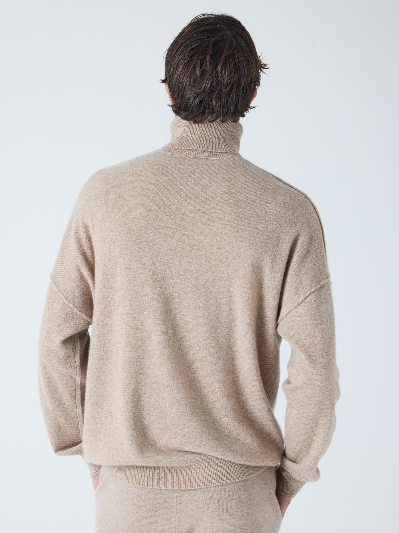owen - Pull col roulé 100% cachemire - chestnut