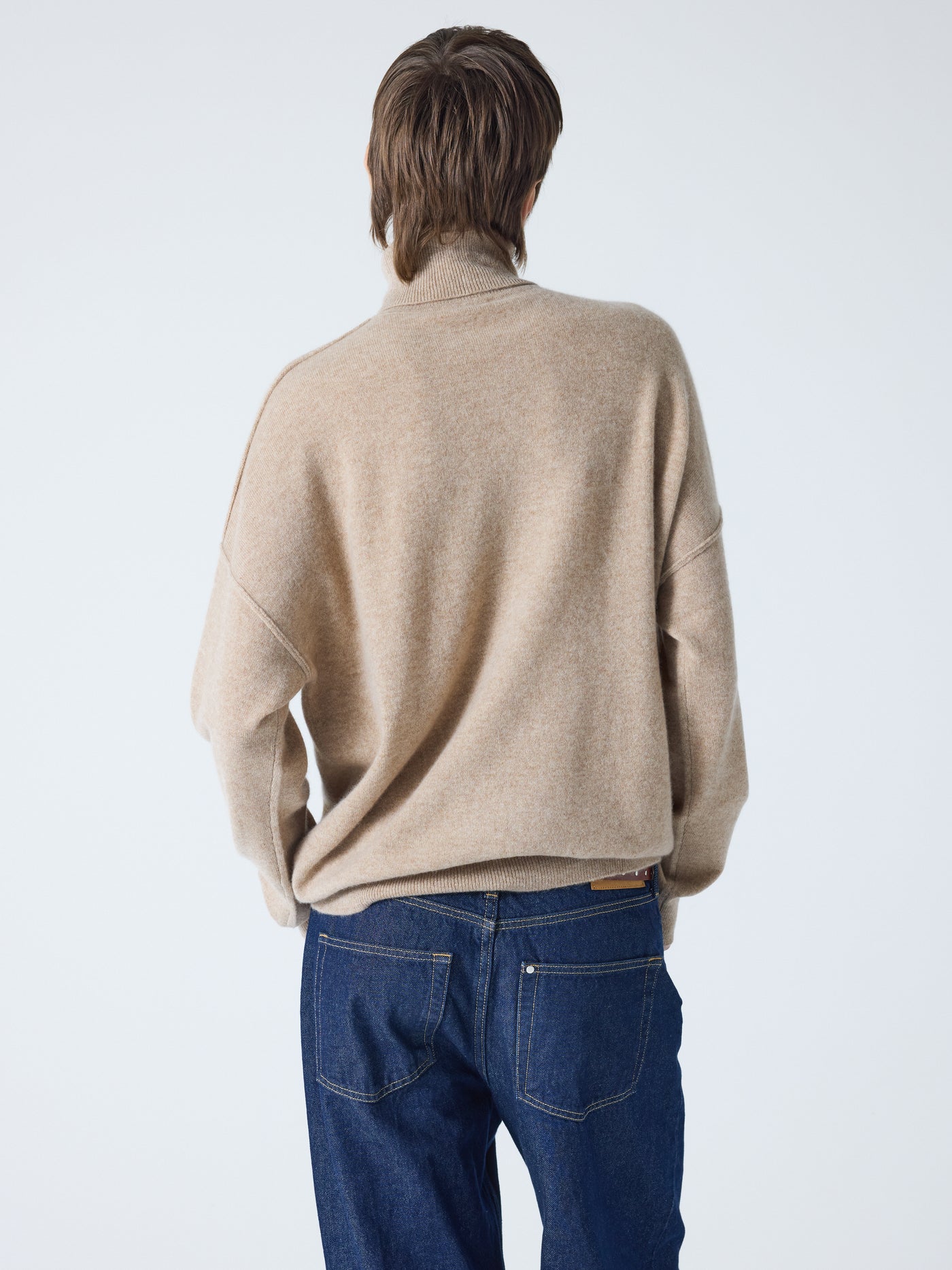owen - Pull col roulé 100% cachemire - chestnut